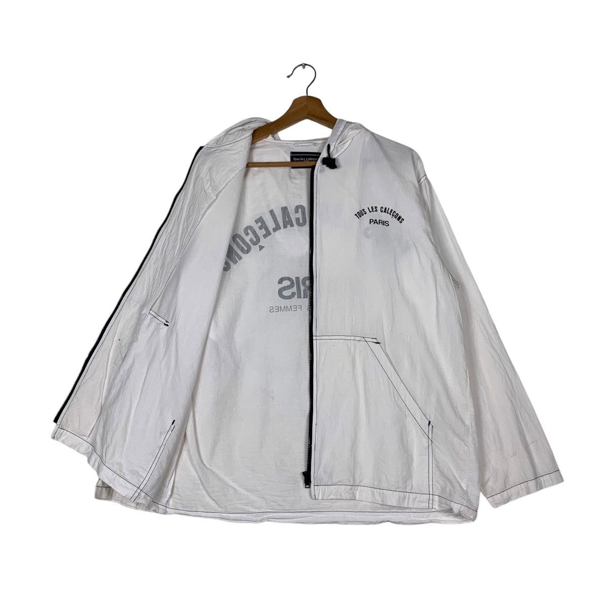Japanese Brand Tous les Calecons Big Logo Light Hooded Jacket #1426-C64 Size US L / EU 52-54 / 3 - 11 Thumbnail