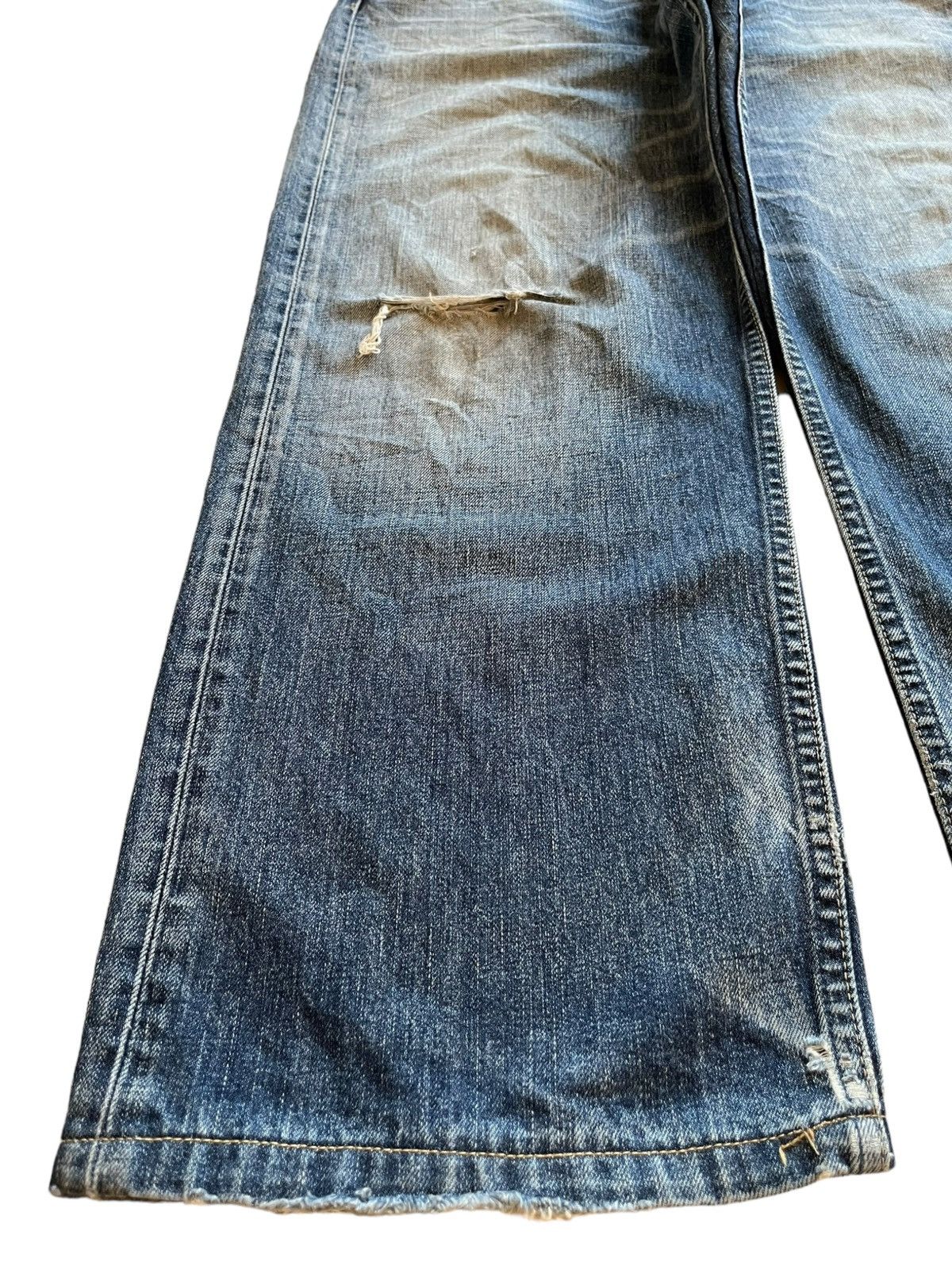 Levi's × Levi's Vintage Clothing Vintage 90s Levis 503 Mud Wash Distressed Baggy Jeans Size US 37 - 6 Thumbnail