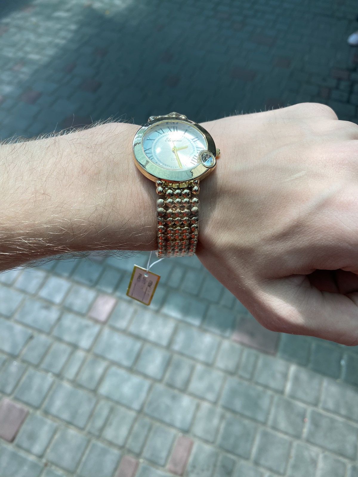 Japanese Brand Luxe Gold Watch - Bejeweled Strap Elegance Size ONE SIZE - 4 Thumbnail
