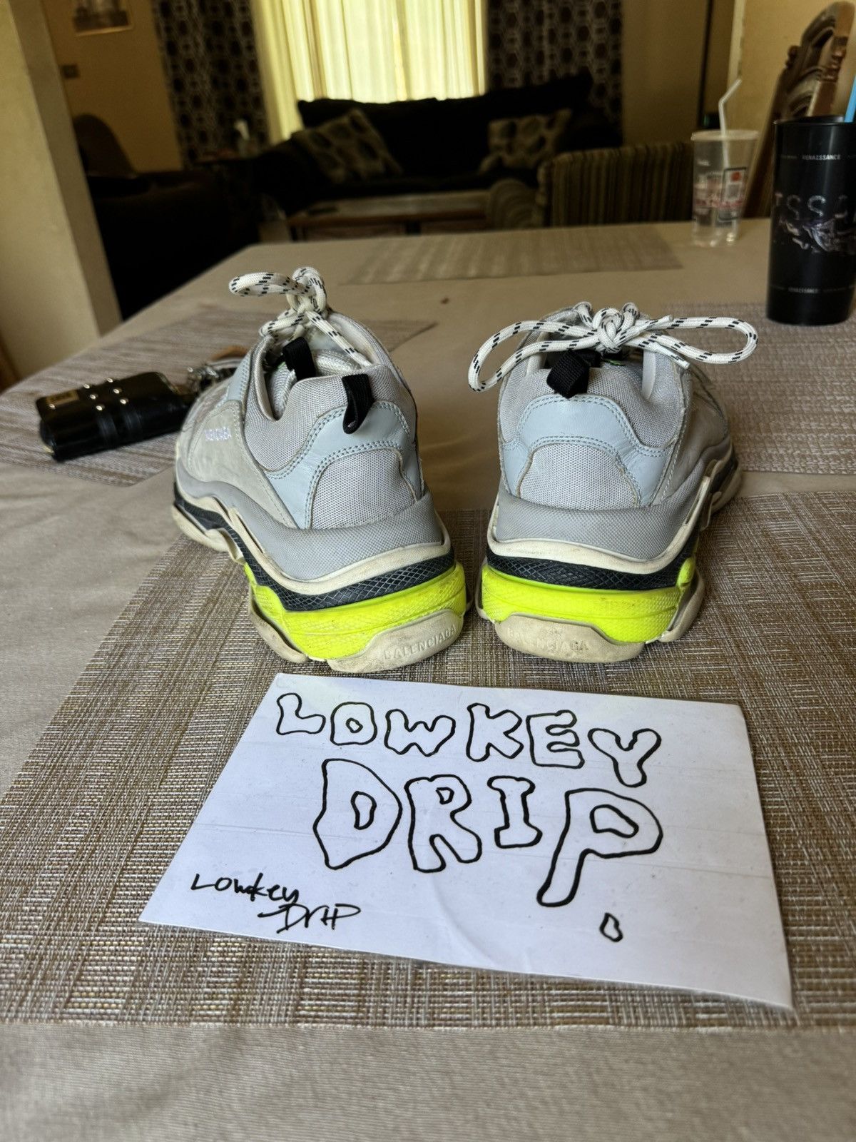 Balenciaga Balenciaga Triple S Grey Fluorescent Size US 12 / EU 45 - 7 Thumbnail