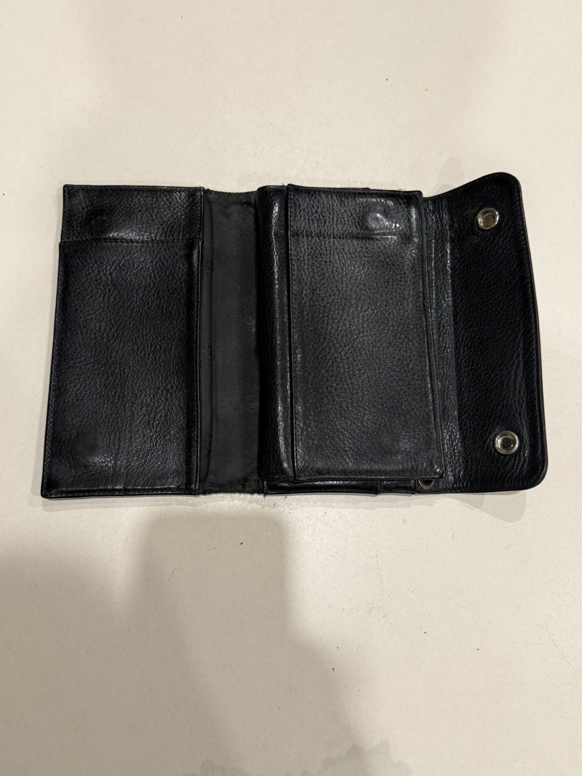 Chrome Hearts Chrome Hearts Wave Wallet Silver Cross Balls Black Leather Size ONE SIZE - 16 Thumbnail