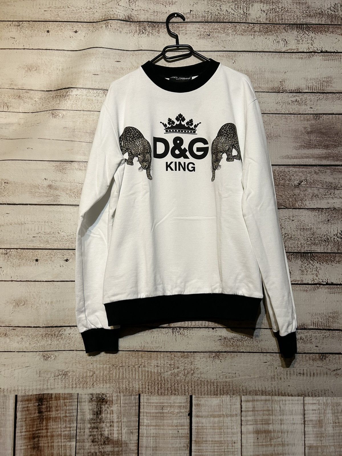 image of Dolce Gabbana Sweatshirt in White, Men's (Size Medium)