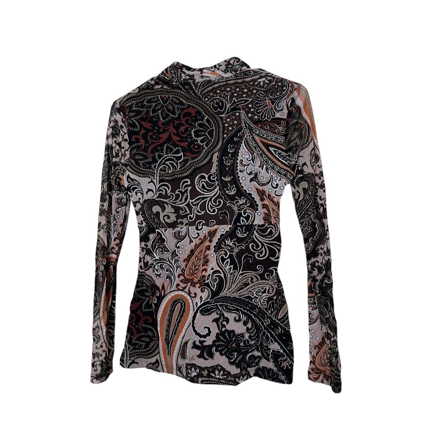 I.N.C Vintage INC International Concepts Y2K Long Sleeve Paisley Top Size S Size S / US 4 / IT 40 - 7 Thumbnail