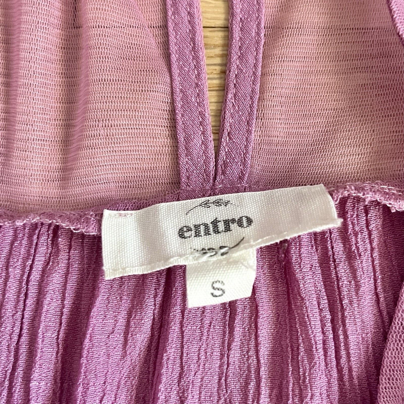 The Unbranded Brand Entro Women's Blouse Size S Mauve Long Sleeve Top Size S / US 4 / IT 40 - 5 Thumbnail