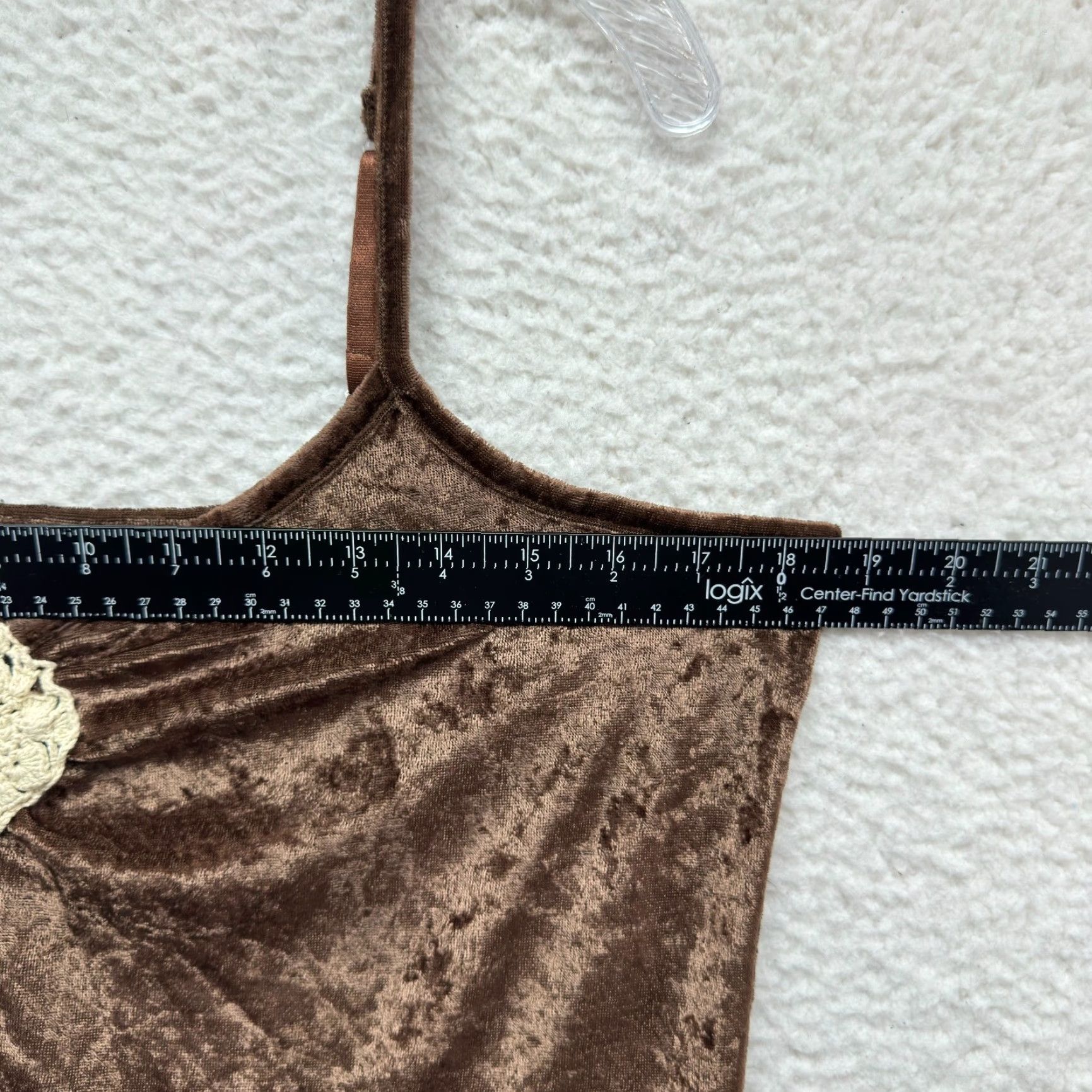 Vintage VINTAGE Xhilaration Camisole Top XL Brown Crushed Velvet Grunge Boho Fairy Shirt Womens Size XL / US 12-14 / IT 48-50 - 5 Thumbnail