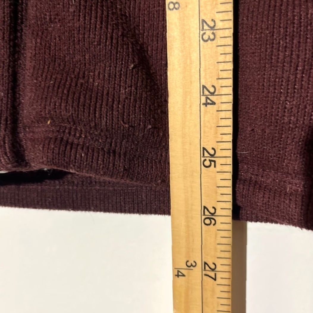 Vintage REI Womens L Full Zip Fleece Jacket Burgundy Maroon Sweater Mock Neck Outdoor Coat Zip Long Sleeve Casual Travel Fall Winter Spring All Seasons Size L / US 10 / IT 46 - 5 Thumbnail