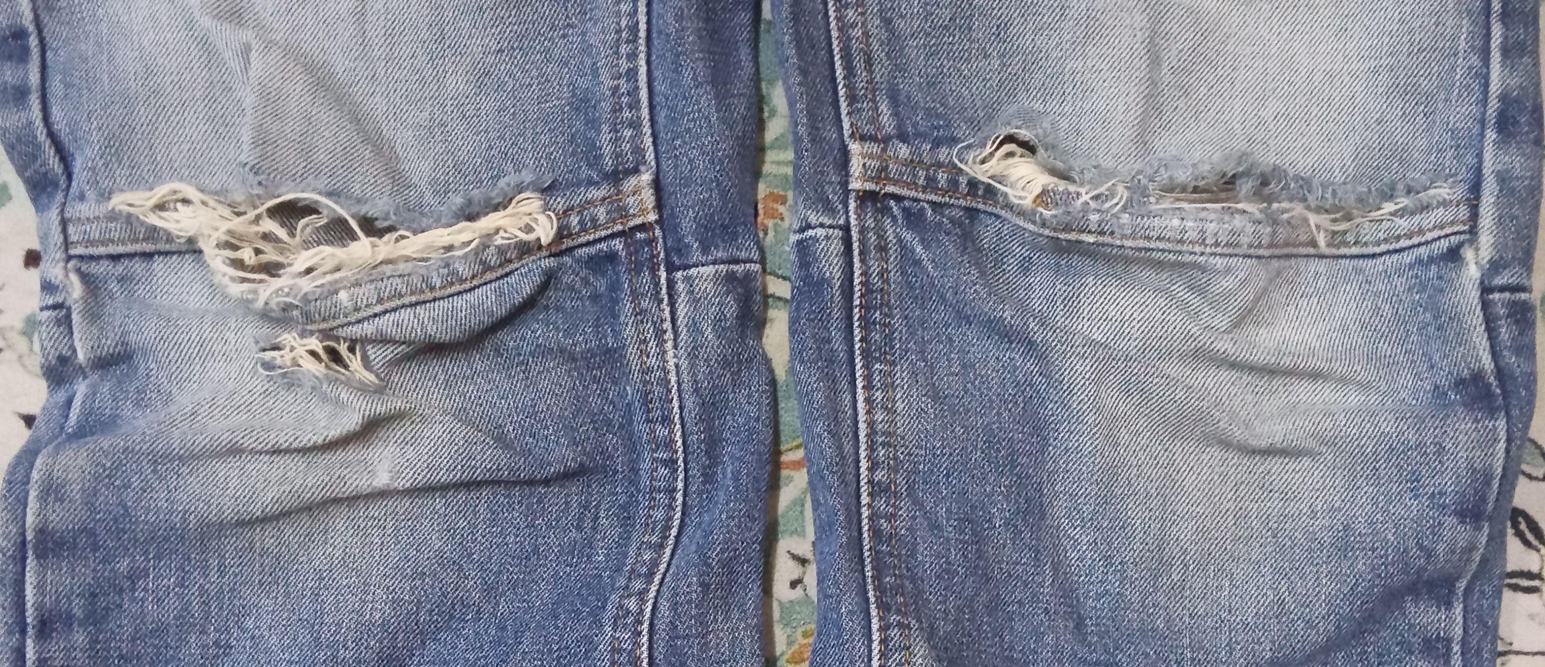 Japanese Brand Bartack Distressed Vintage Denim Biker Pants Size US 32 / EU 48 - 11 Thumbnail
