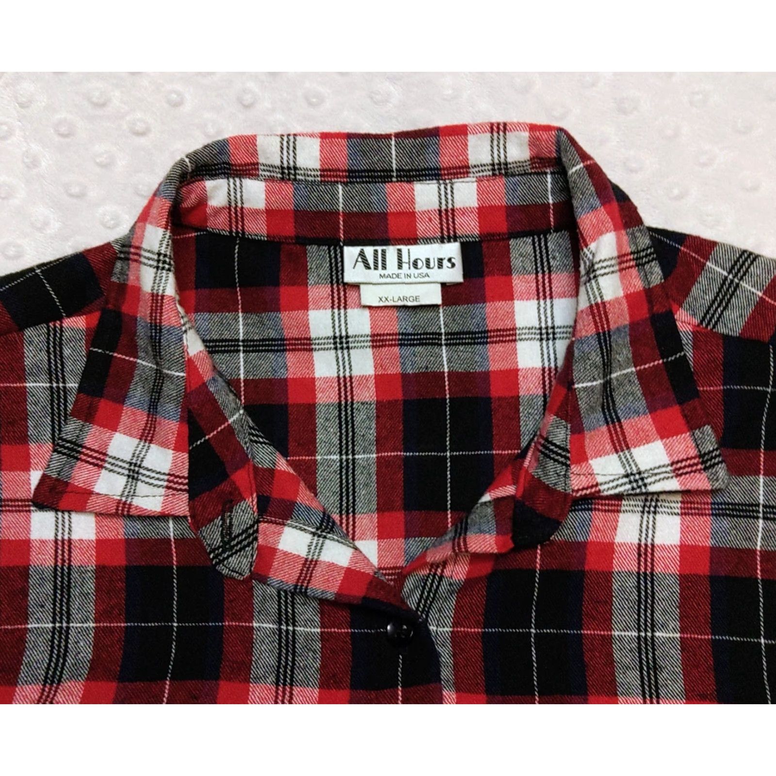 Vintage VINTAGE All Hours Shirt 2XL Red Black Plaid Flannel Womens 1980s USA Made Grunge Shirt Size XXL / US 16-18 / IT 52-54 - 5 Thumbnail