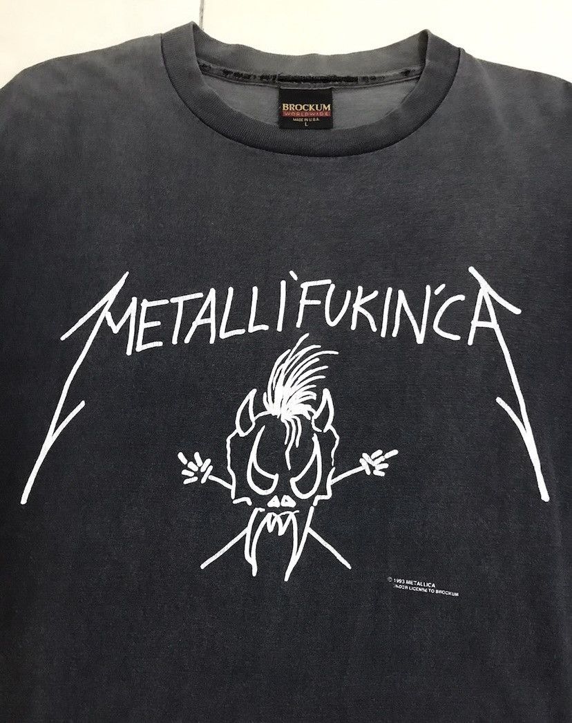 Brockum Rare 1993 Metallica Metallifukinca Tour T-Shirt Size Large Size US L / EU 52-54 / 3 - 11 Thumbnail