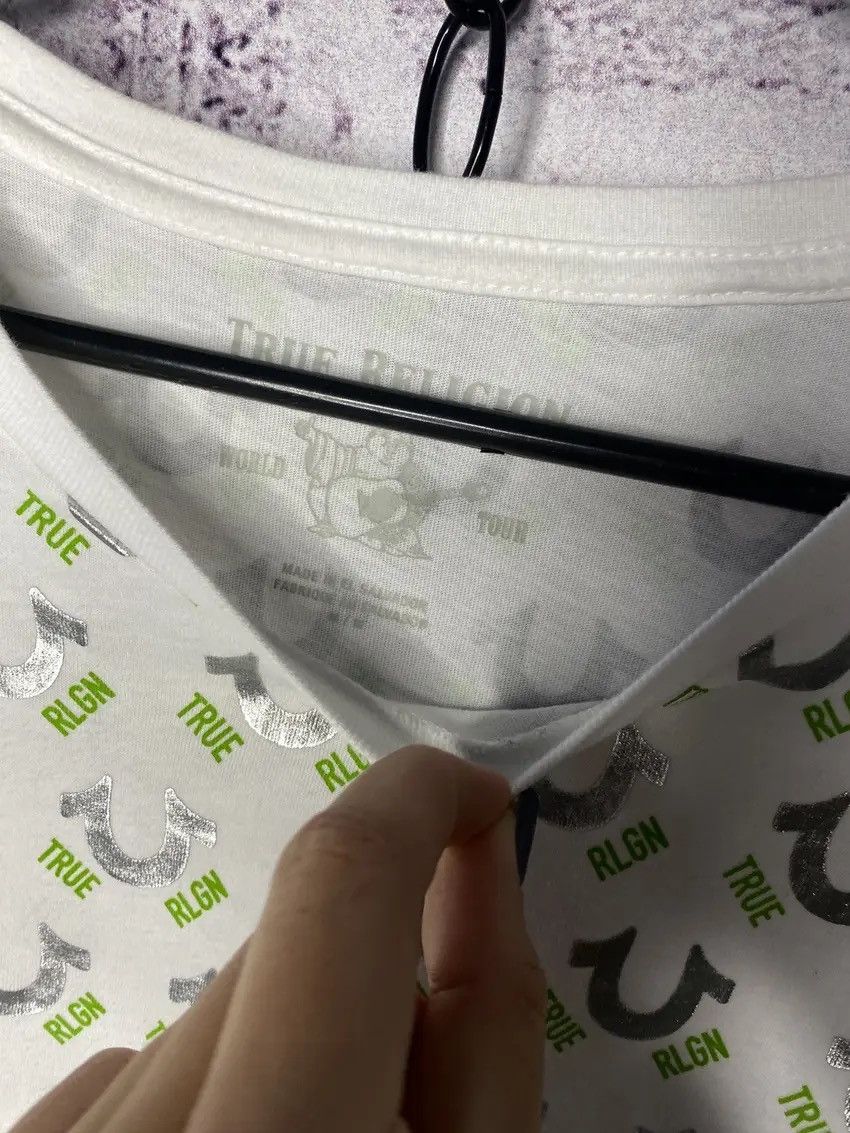 True Religion 🐛Men's T-shirt white monogram TRUE RELIGION made in USA 🐛 Size US M / EU 48-50 / 2 - 4 Thumbnail