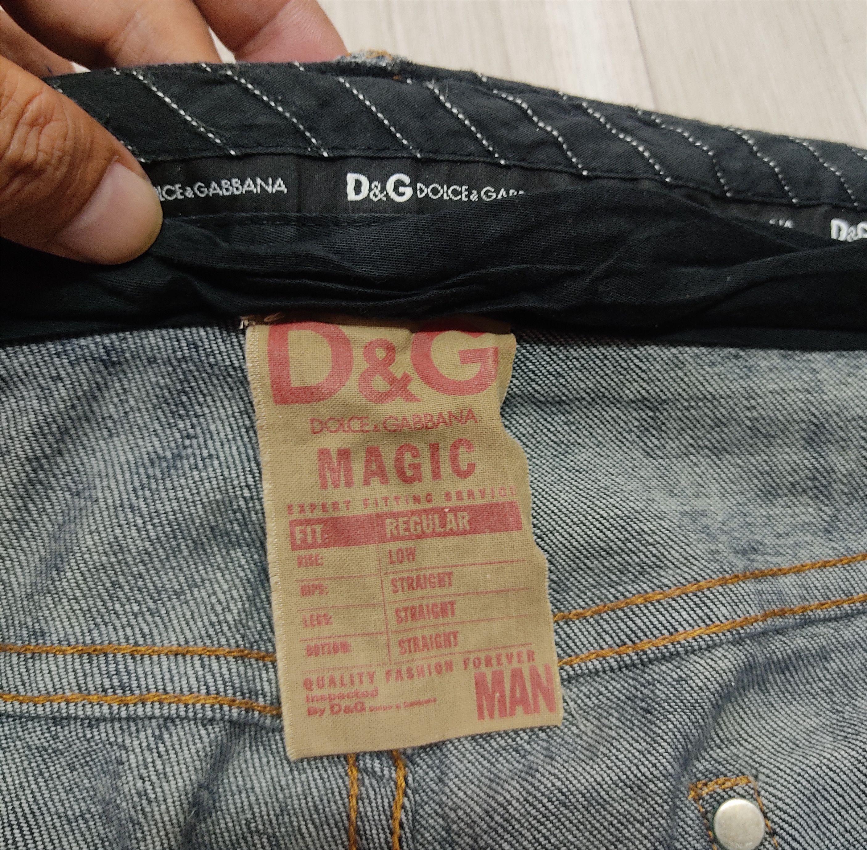Dolce & Gabbana DOLCE & GABBANA Low Rise Straight Cut Slim Fit Denim Pants Size US 33 - 8 Thumbnail