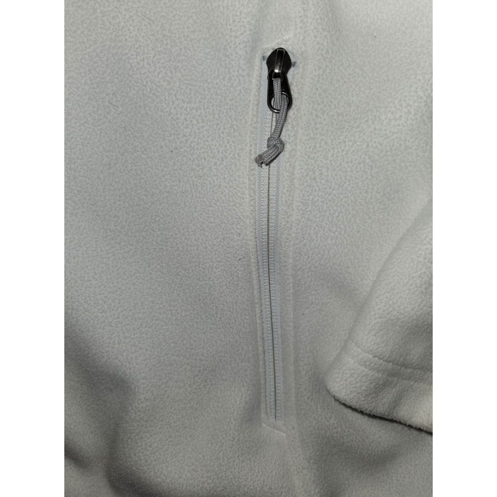 The North Face The North Face Women's Medium White Full Zip Fleece Jacket with Pockets Regular Fit Zip Pocket Zipped Pockets Solid Size M / US 6-8 / IT 42-44 - 4 Thumbnail