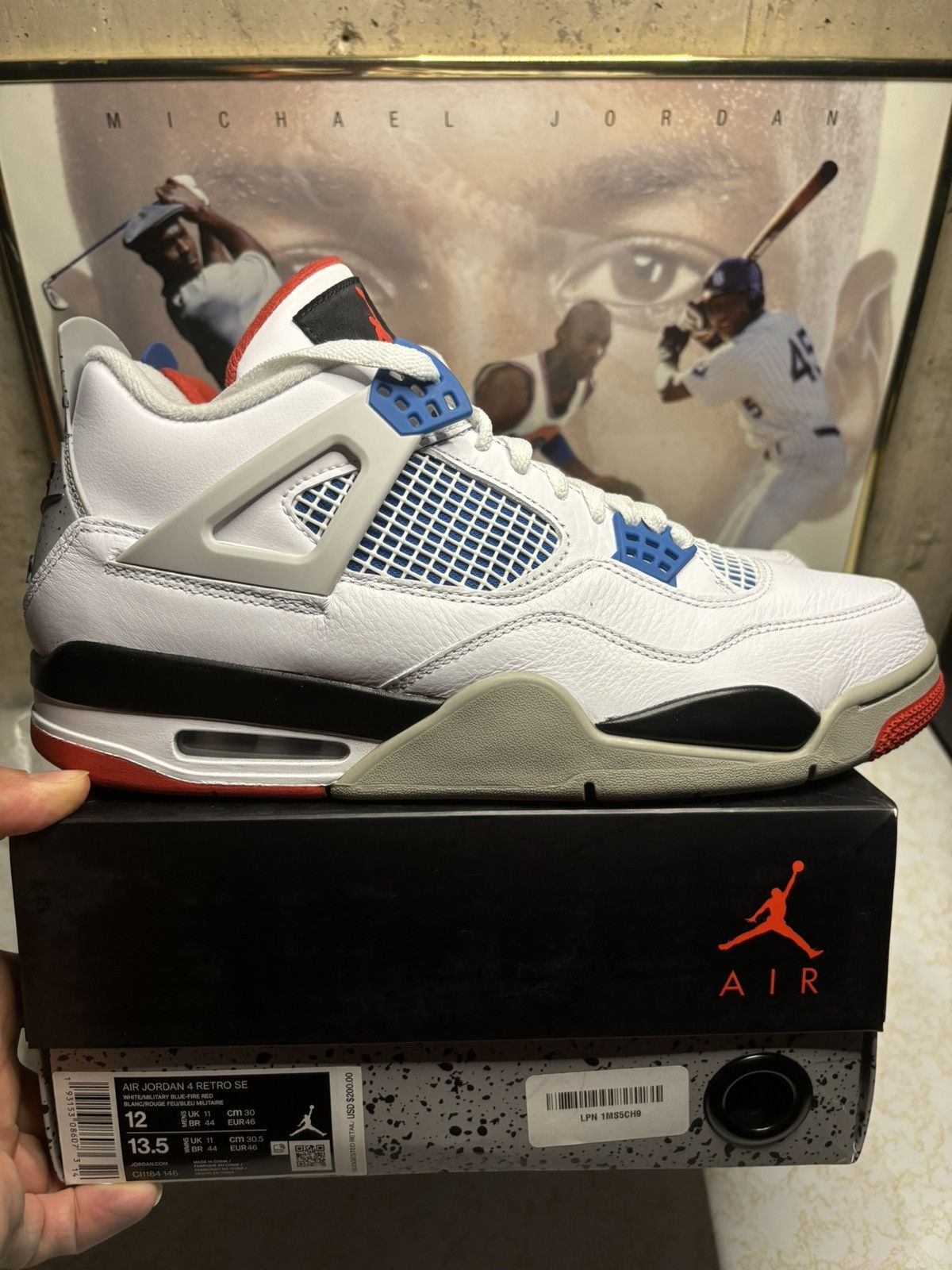 Jordan Brand Air Jordan 4 Retro What The 2019 Size US 12 / EU 45 - 1 Thumbnail