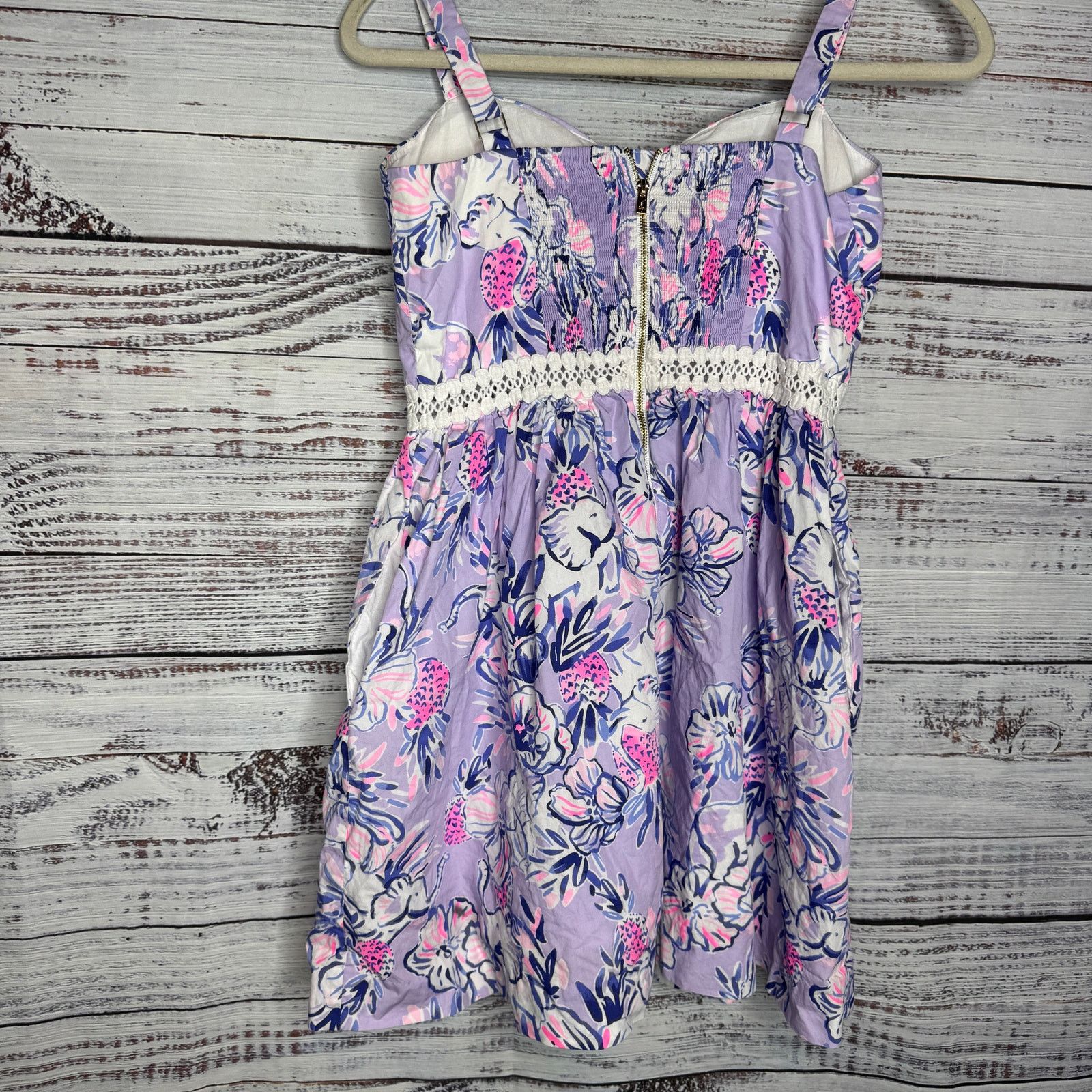 Lilly Pulitzer Lilly Pulitzer Devyn Dress Purple Floral With Pockets Size 6 Size M / US 6-8 / IT 42-44 - 3 Thumbnail