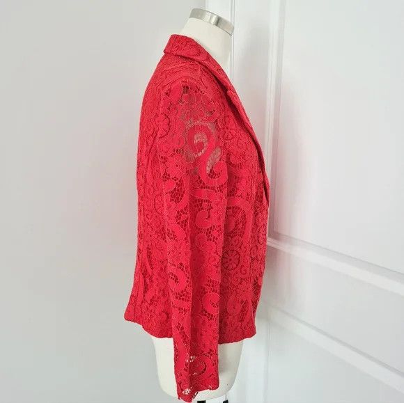 Nanette Lepore Lace Blazer Feminine Gift Holiday Party Travel Valentine Size M / US 6-8 / IT 42-44 - 8 Thumbnail