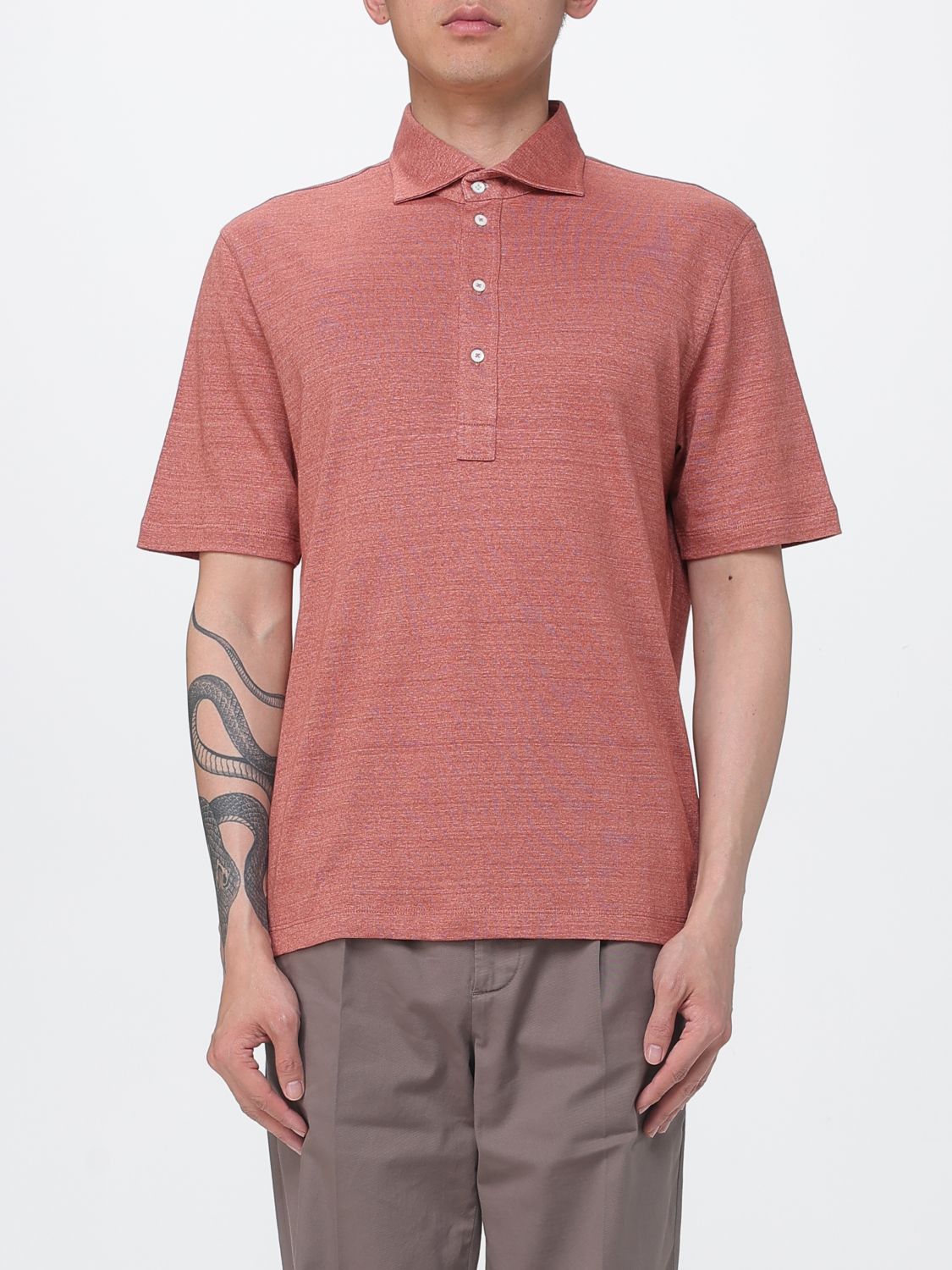 Brunello Cucinelli Brunello Cucinelli Polo Shirt Men Red Size US XL / EU 56 / 4 - 1 Thumbnail