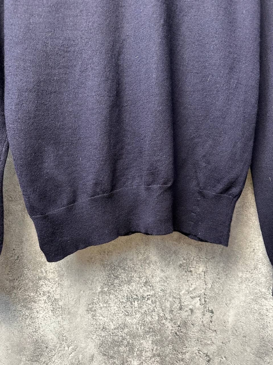 Polo Ralph Lauren Polo Ralph Lauren Merino Wool V-Neck Sweater Navy Blue Size US L / EU 52-54 / 3 - 8 Thumbnail