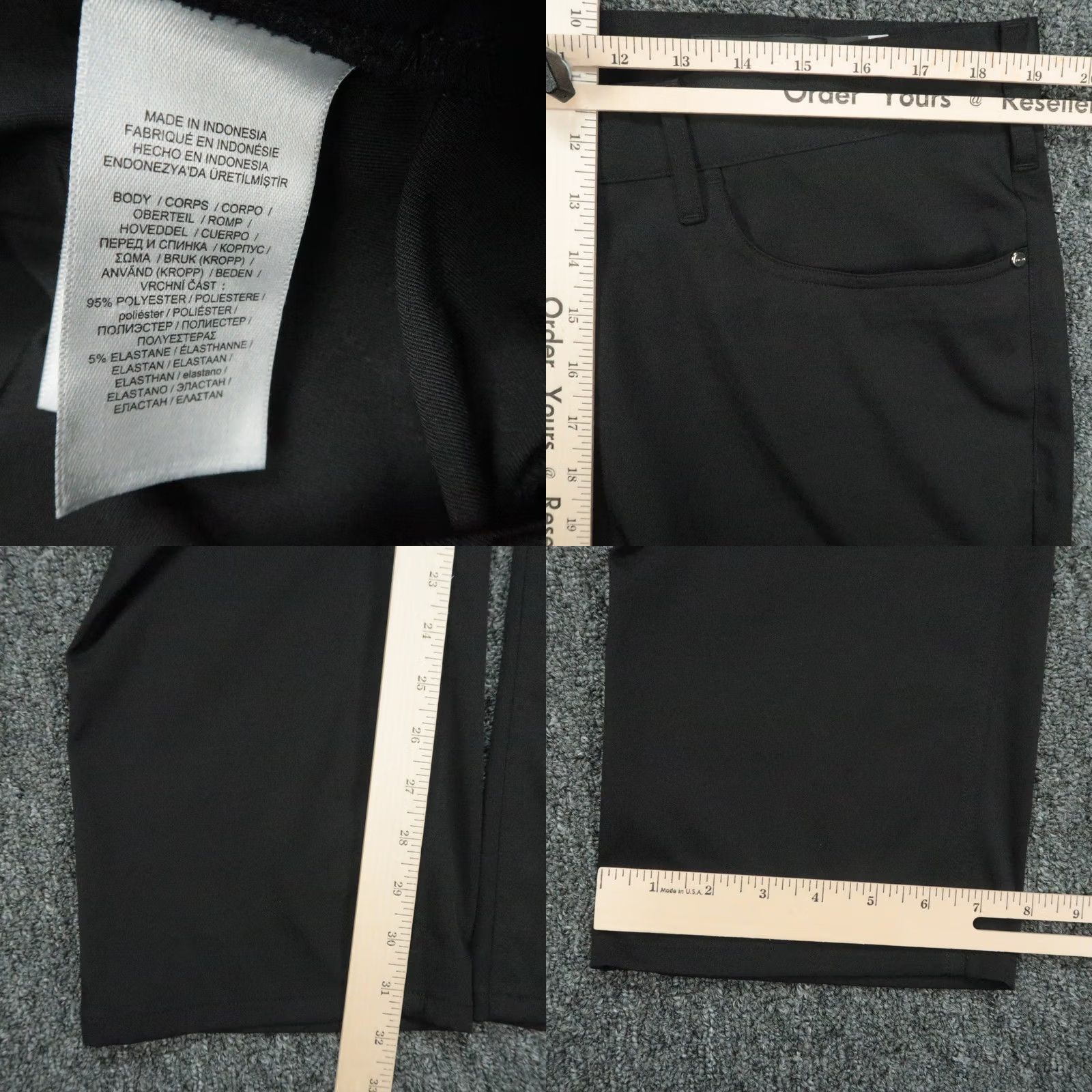 RLX Ralph Lauren RLX Ralph Lauren Pants Mens 36x32 Black Tailored Fit Lightweight Golf 5 Pocket - Business, Casual, Travel, Workwear Size US 36 / EU 52 - 8 Thumbnail