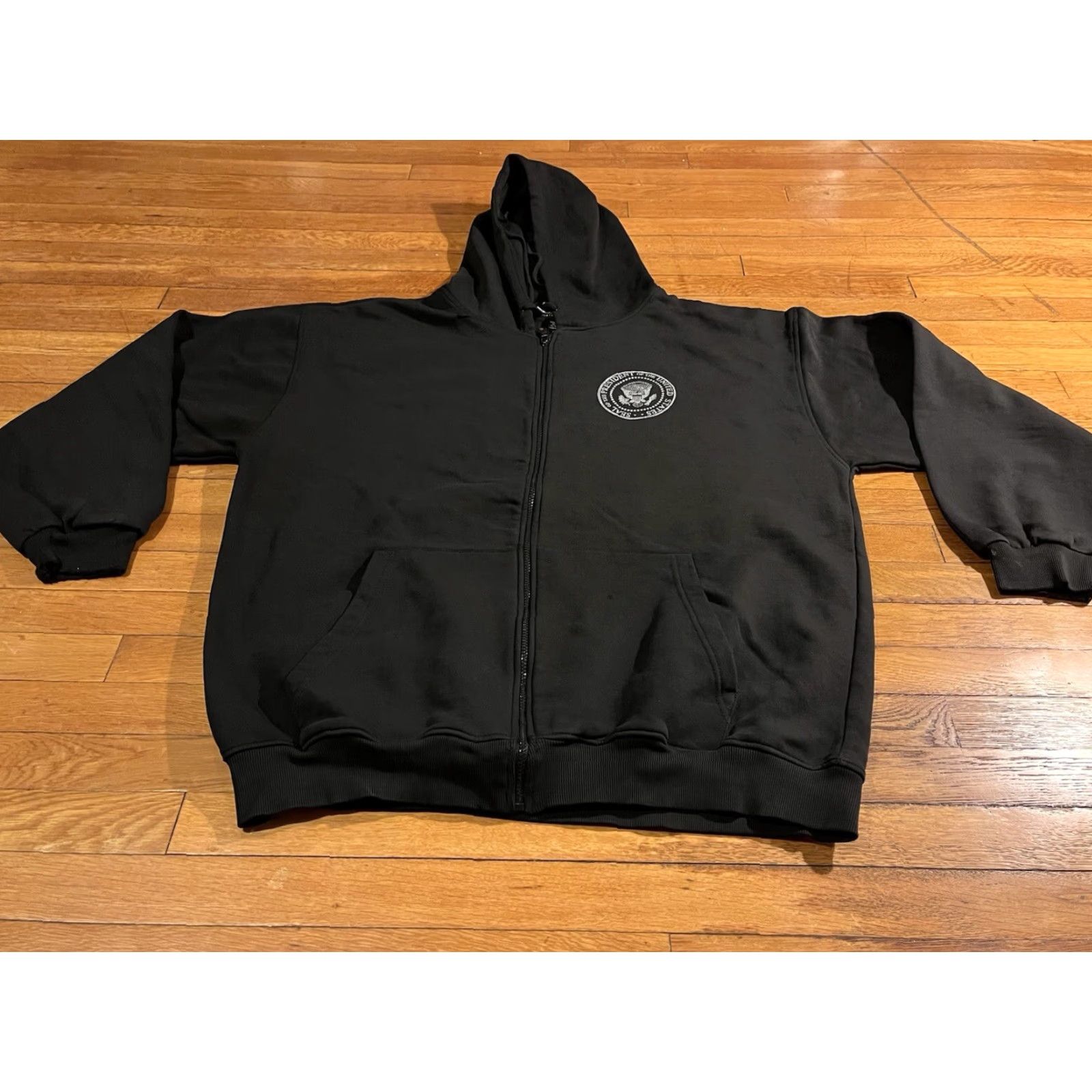 Vintage VINTAGE Barack Obama Hoodie The New Champ Men’s 4XL Black Logo Full Zip Pockets USA Retro Tree Size US XXL / EU 58 / 5 - 3 Thumbnail