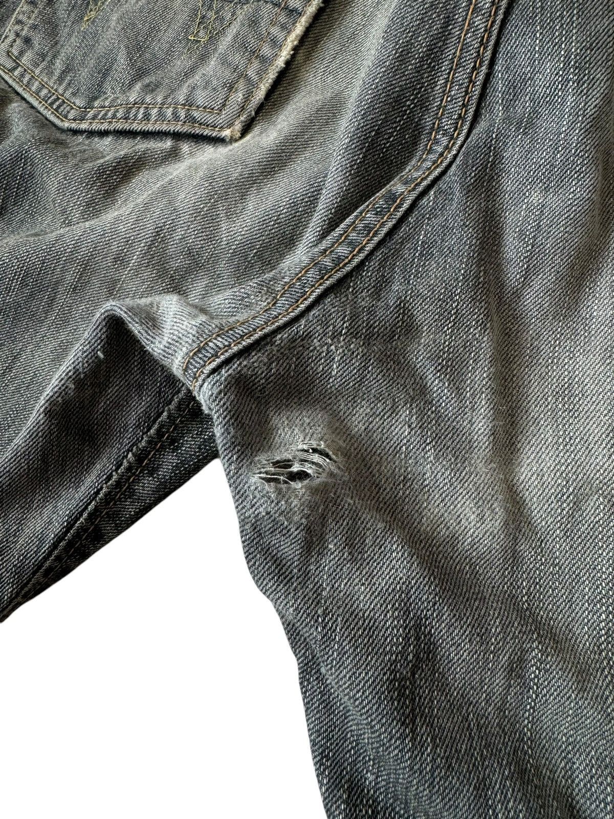 If Six Was Nine Vintage Edwin 505ZX Mud Wash Selvedge Jeans Size US 33 - 11 Thumbnail