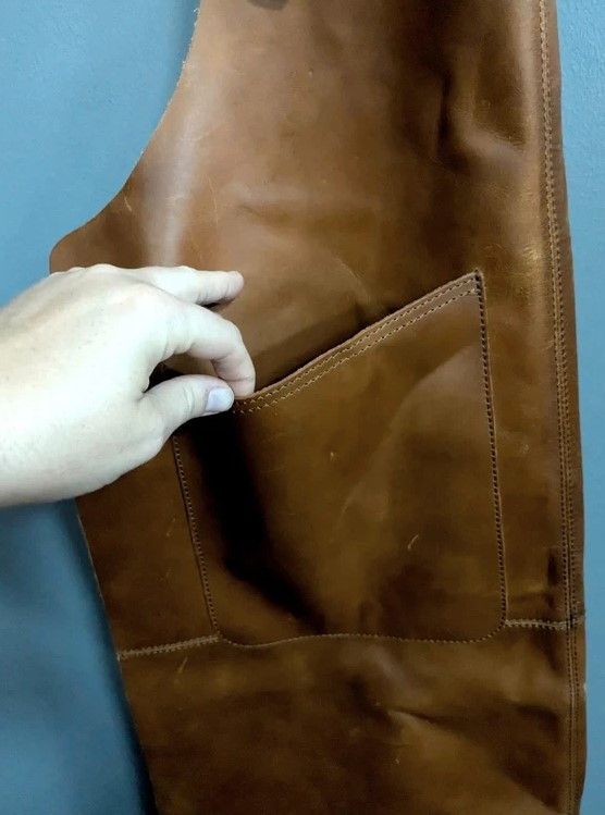 Other Brown Leather Apron Vintage Barber Grill Premium Size ONE SIZE - 7 Thumbnail