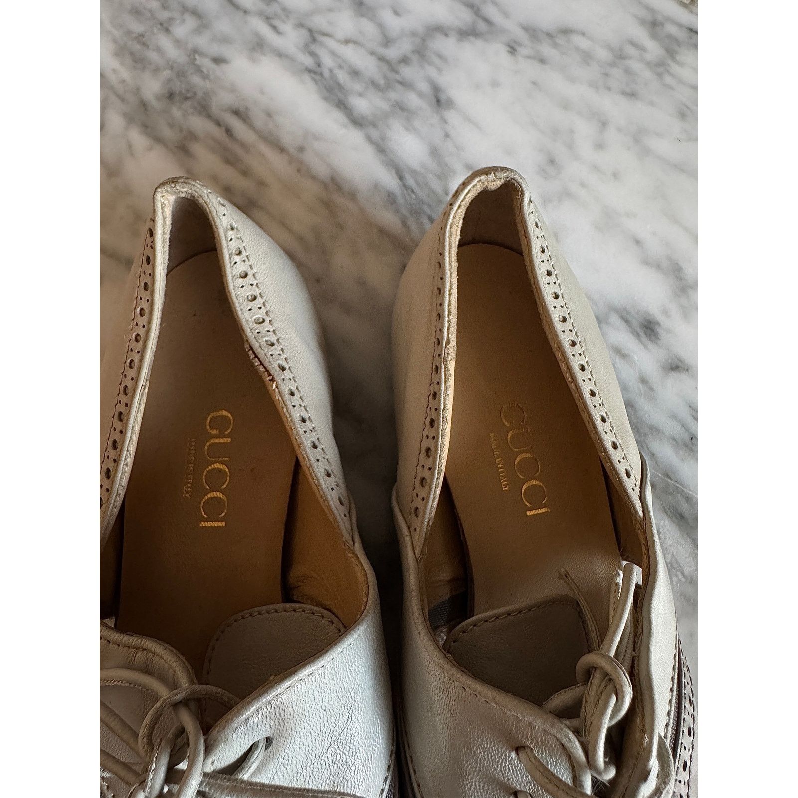 Gucci Gucci Wingtip Oxford Leather lace-ups - Size US 5.5 / IT 35.5 - 3 Thumbnail