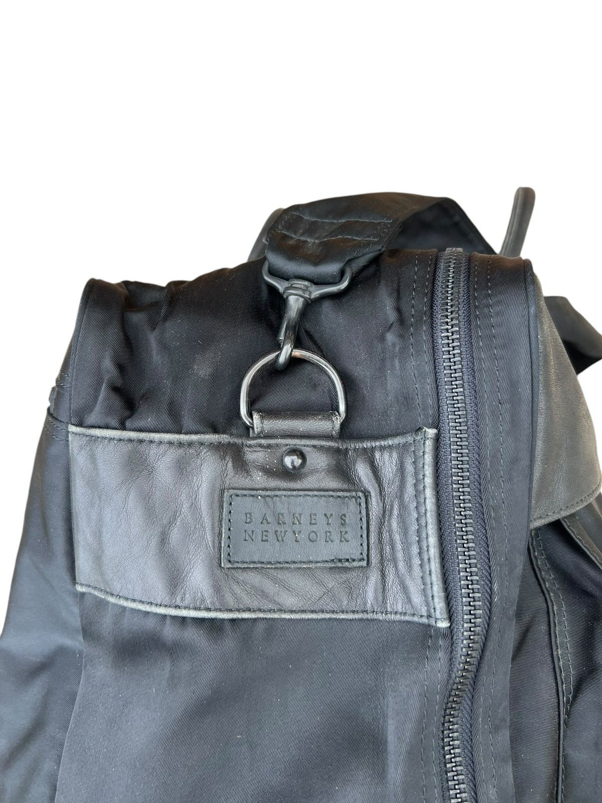 Barneys New York Vintage 90s Barneys New York Leather Nylon 2 Way Bag Huge Size ONE SIZE - 18 Thumbnail