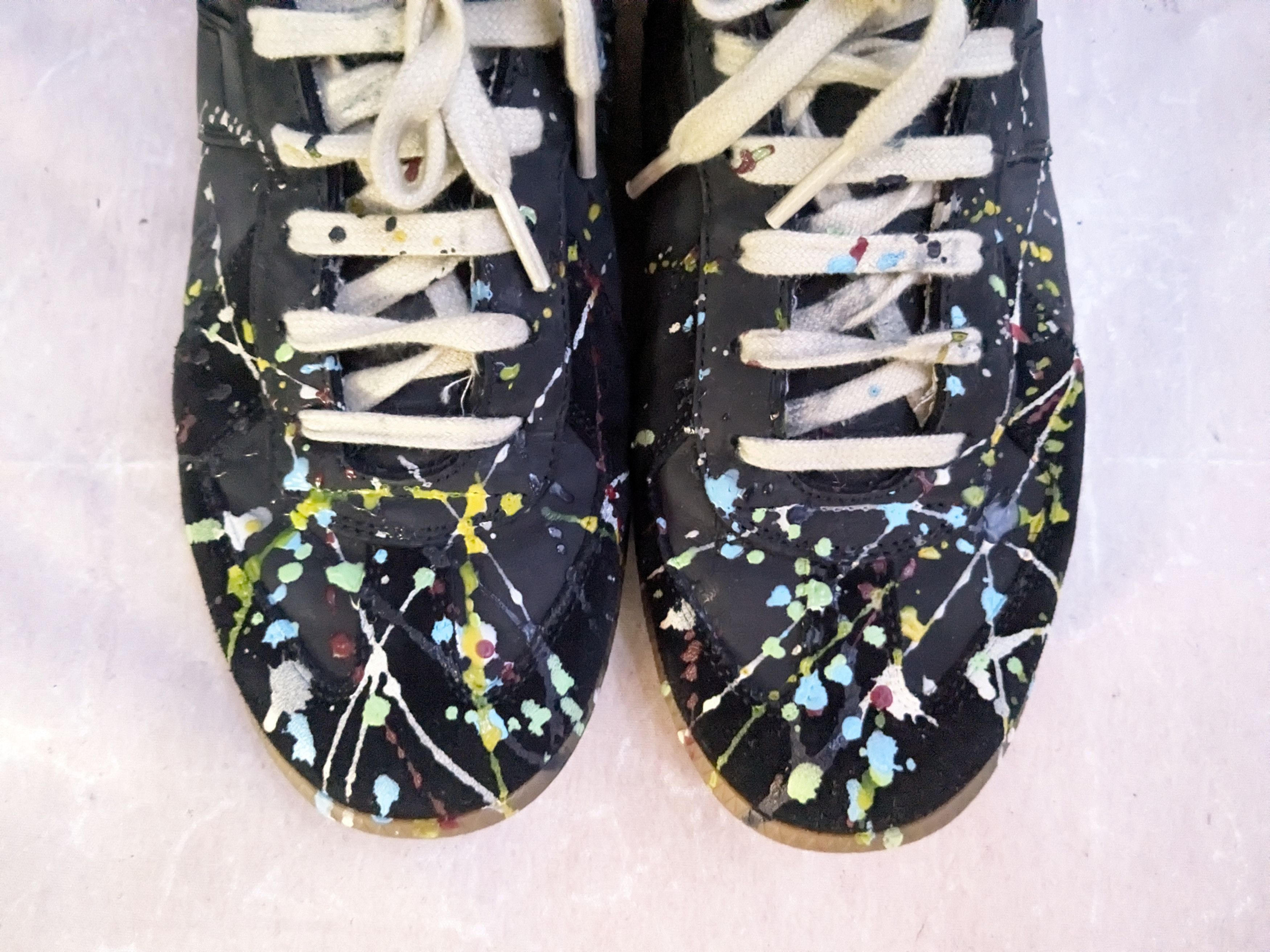 Maison Margiela Maison Margiela Replica GAT Black Paint Splatter 8 41 Low Size US 8 / EU 41 - 3 Thumbnail