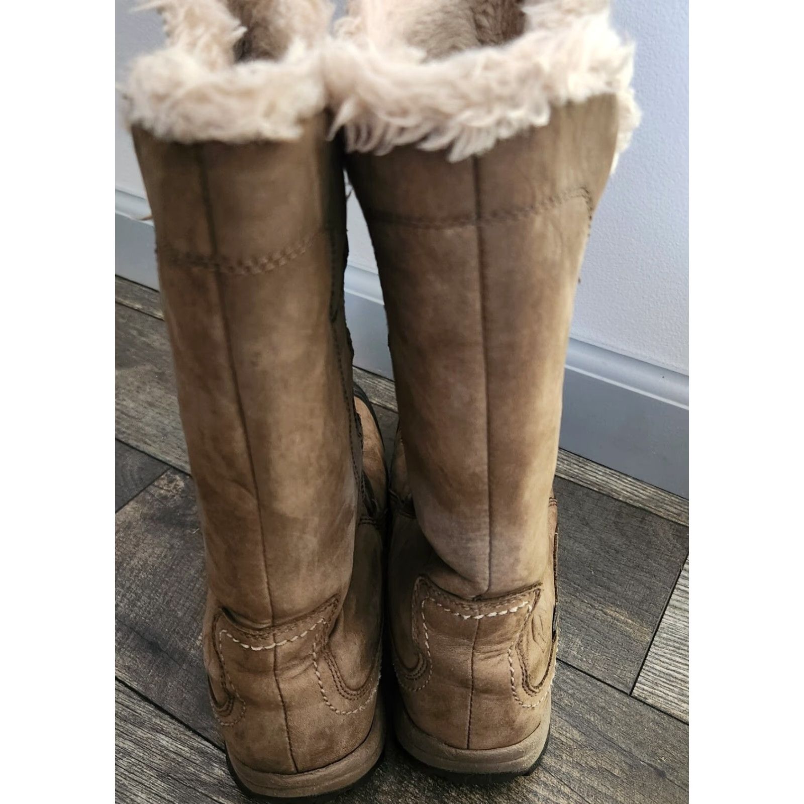 KEEN VINTAGE KEEN Womens 6.5 Waterproof Brown Leather Lace Up Boots Snow Warm Dry Keen Size US 7 / IT 37 - 4 Thumbnail