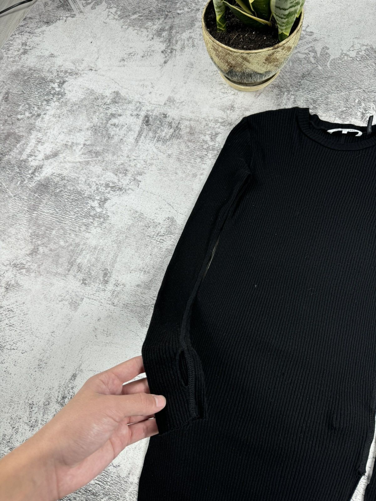 Helmut Lang Helmut Lang Designer Stretch Knited Dress Longsleeve Top Size S / US 4 / IT 40 - 5 Thumbnail