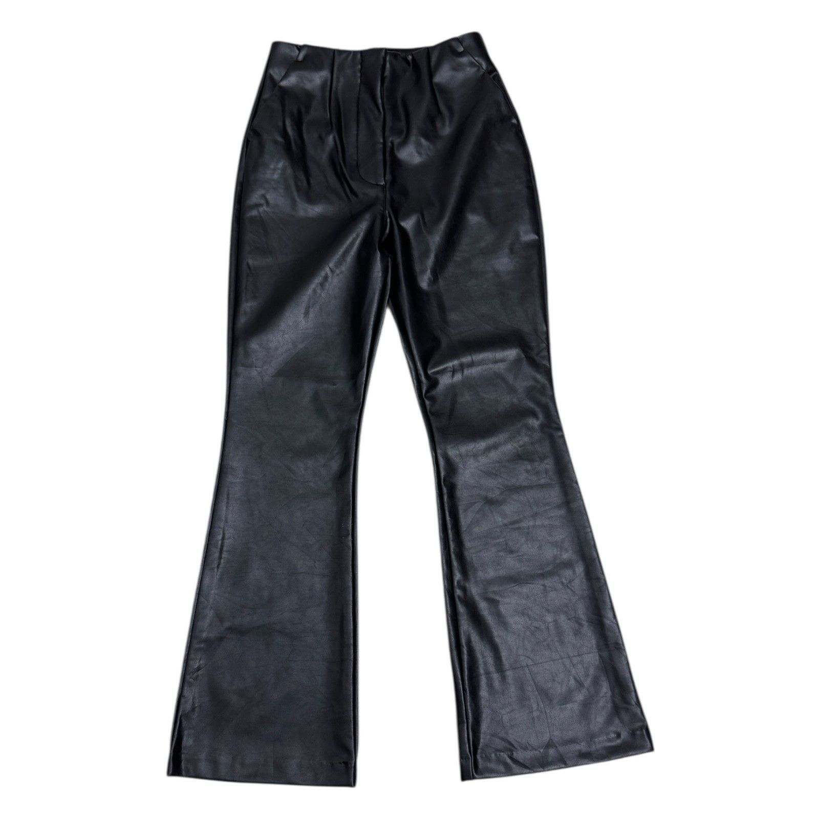 Abercrombie & Fitch ABERCROMBIE & FITCH Vegan Leather CURVE LOVE Flared Pants 00 Size 24" / US 00 / IT 34 - 1 Thumbnail