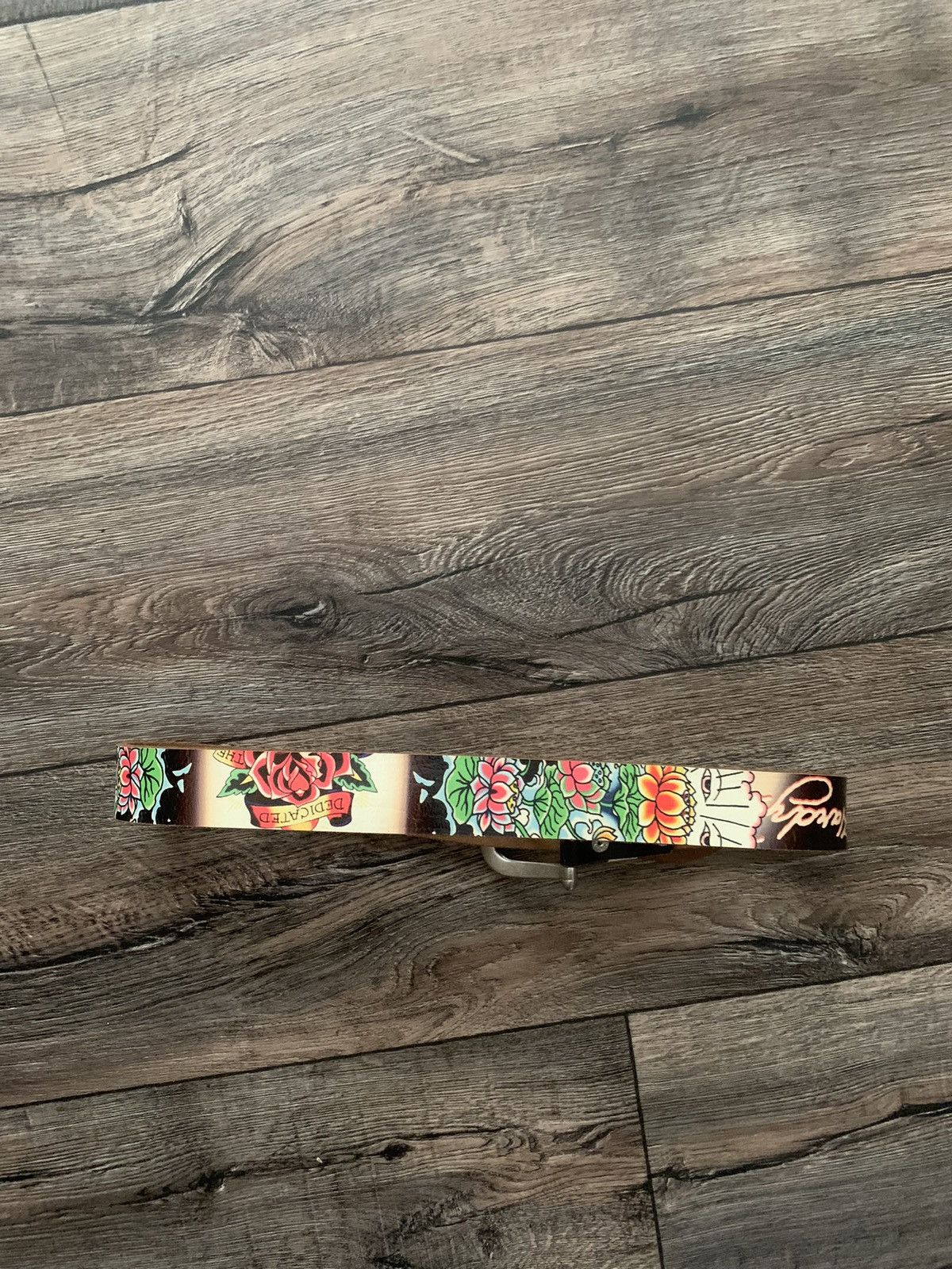 Ed Hardy × Vintage Vintage Ed Hardy by Christian Audigier Y2K Leather Rare Belt Size ONE SIZE - 2 Thumbnail