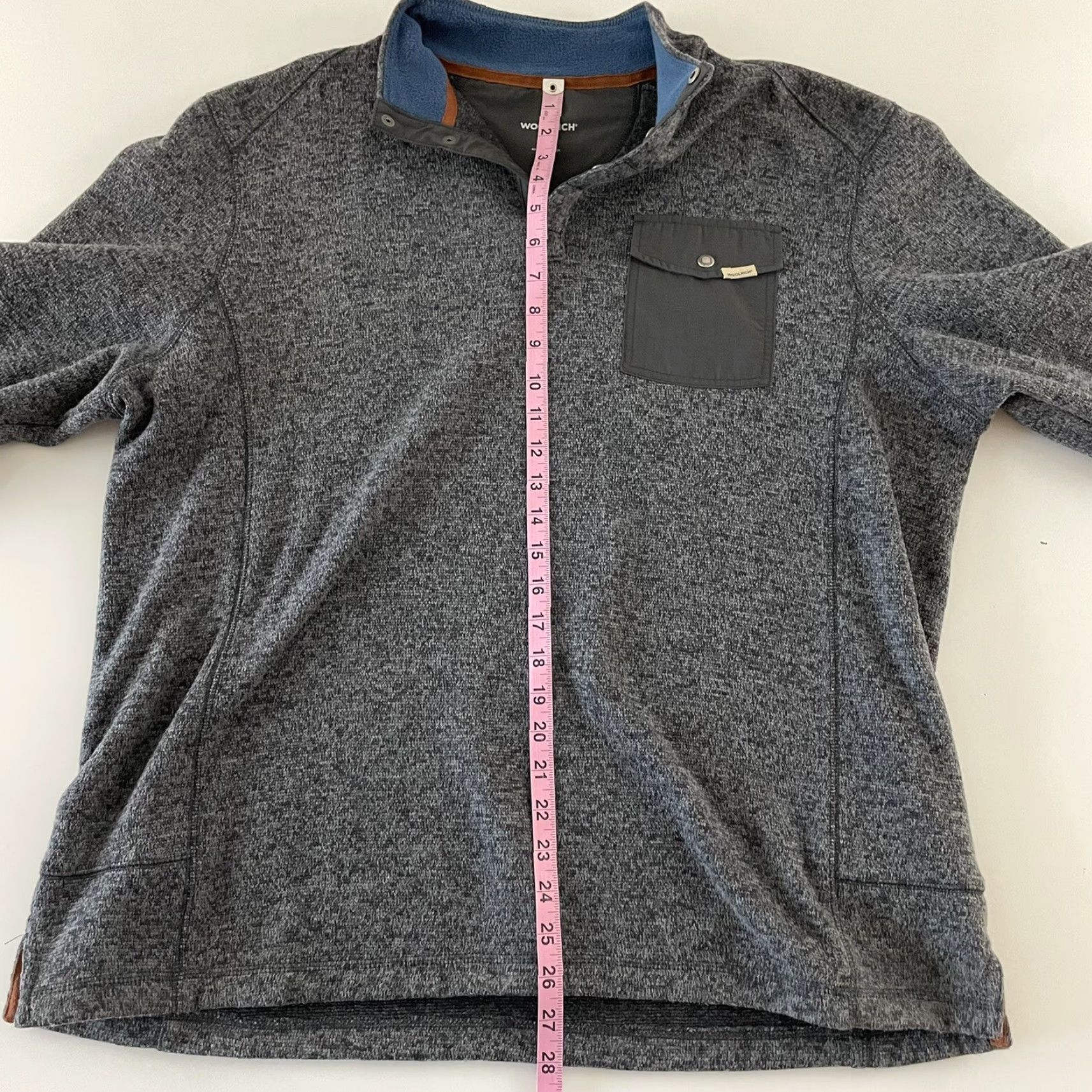 Vintage Woolrich Pullover Jacket Snap Button Fleece Gray XL Mens Size US XL / EU 56 / 4 - 5 Thumbnail