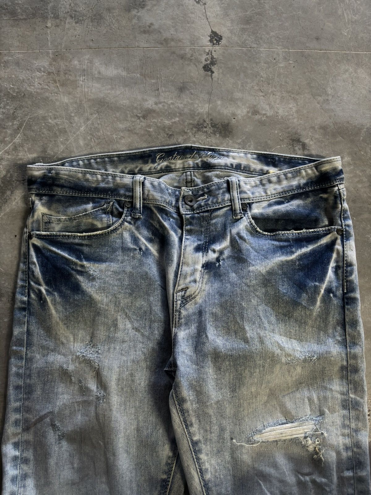 GOSTAR DE FUGA GOSTAR DE FUGA skinny slim distressed japanese jeans punk Size US 33 - 2 Thumbnail