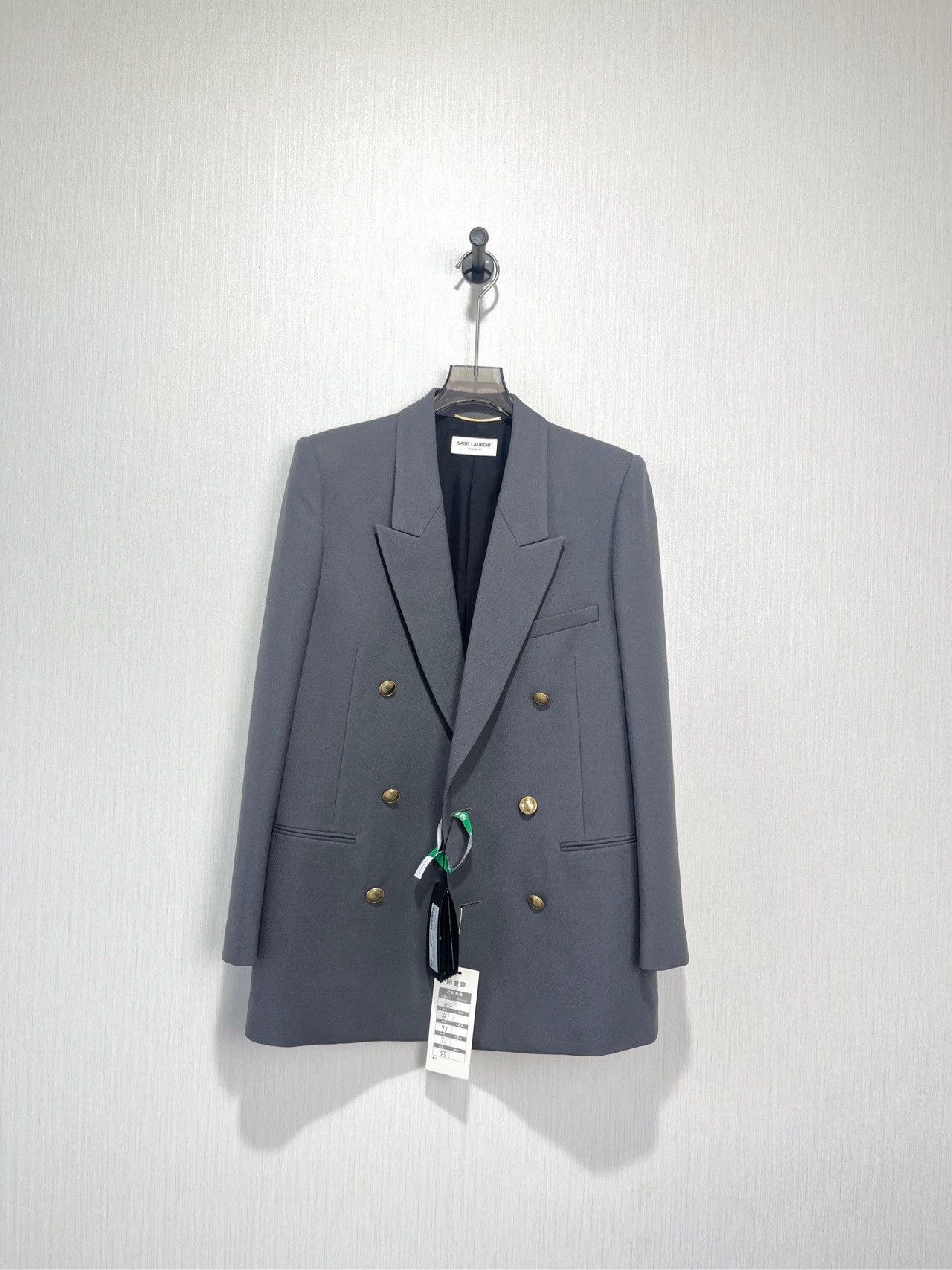 Saint Laurent Paris Saint Laurent Paris Graphite gray suit jacket Size US S / EU 44-46 / 1 - 1 Thumbnail