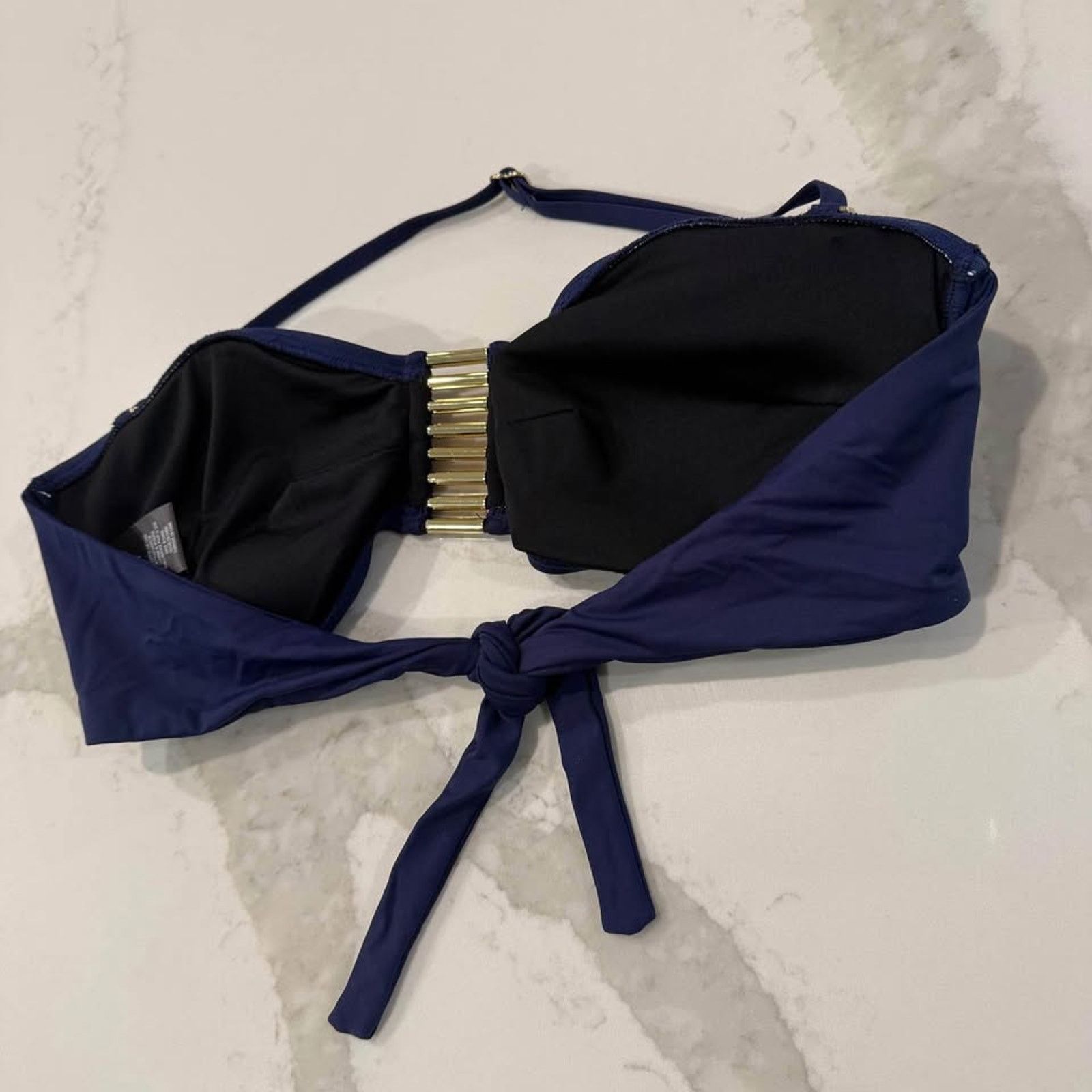 Vince Camuto Vince Camuto Bandeau BikiniTop MetallicHardware Womens Large Size ONE SIZE - 4 Thumbnail