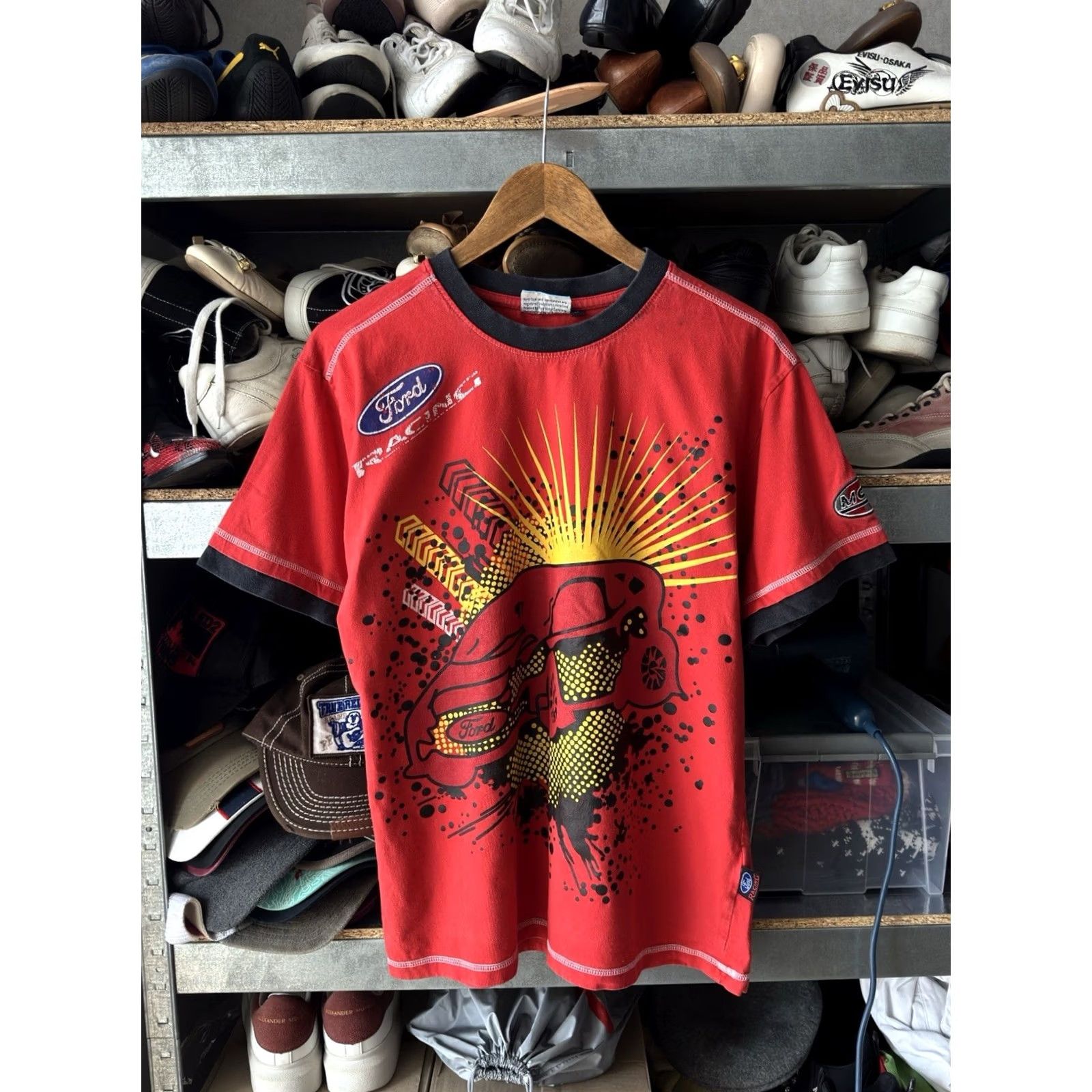 Ford VINTAGE Ford Racing T-Shirt Men's M Red Logo 90s Car Racing Mes Mens Size US M / EU 48-50 / 2 - 2 Thumbnail