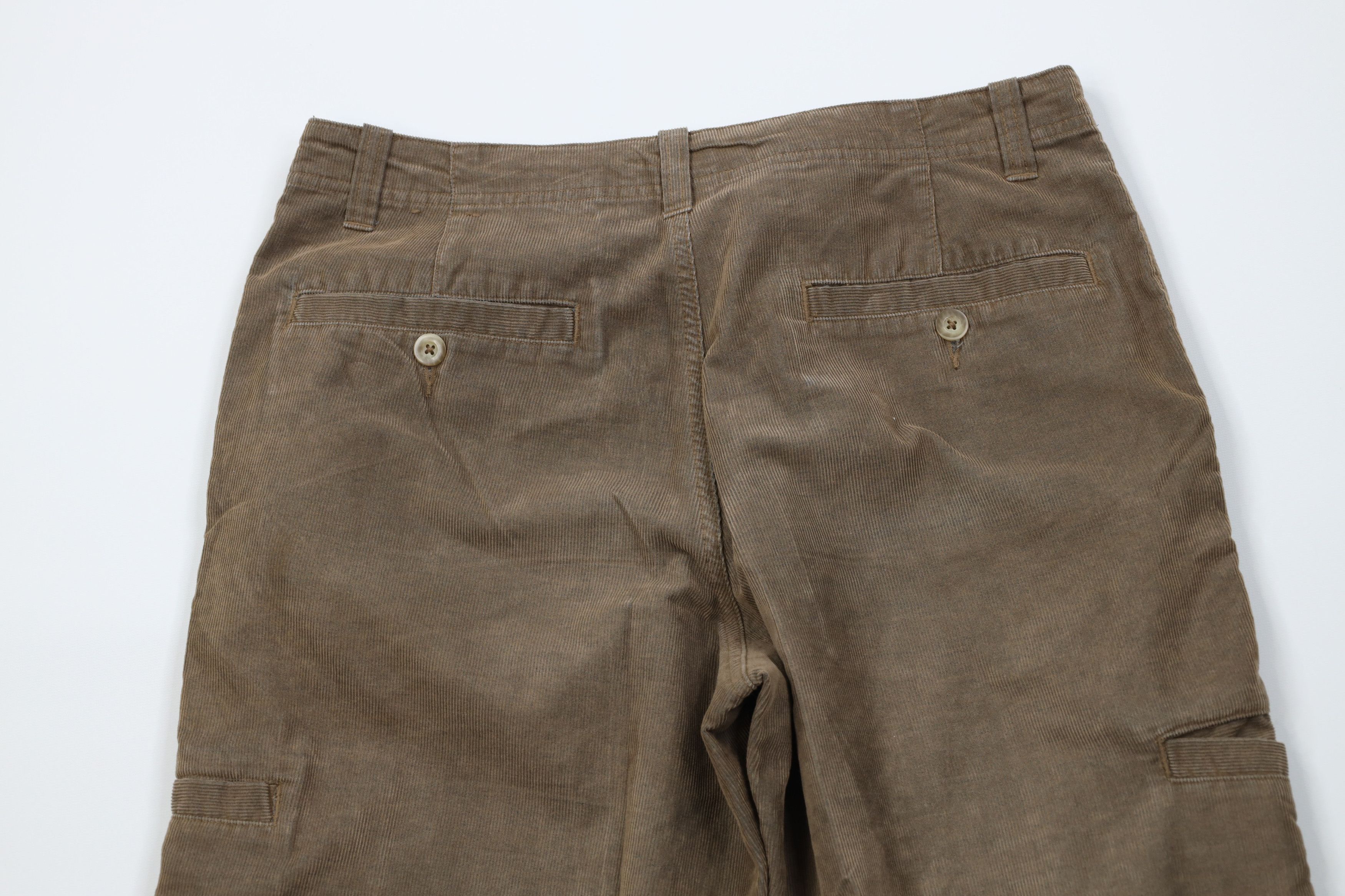 Vintage Vintage 90s Streetwear Wide Leg Corduroy Cargo Pants Beige Size US 34 / EU 50 - 10 Thumbnail
