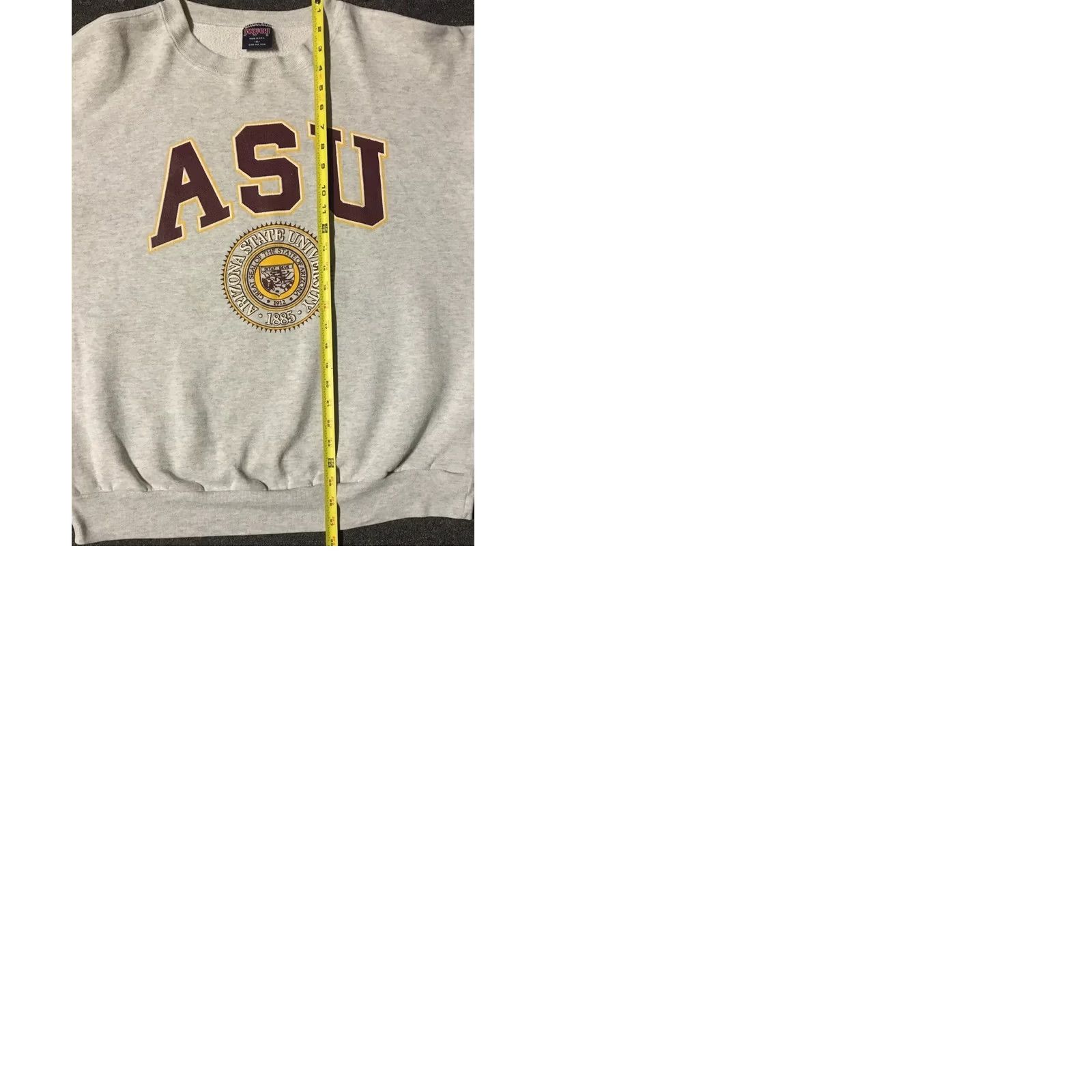Vintage VINTAGE ASU Faded Spellout Sweatshirt Sweatshirt Hoodie L Gray Men Pullover 90s University Sun Devils Track & Field 90s Sports Boys Mens Size US L / EU 52-54 / 3 - 9 Thumbnail