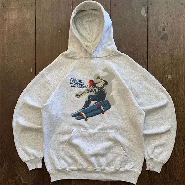Japanese Brand Hirase x Maki Grey Vintage Snowboard Graphic Casual Hoodie Size US L / EU 52-54 / 3 - 7 Thumbnail