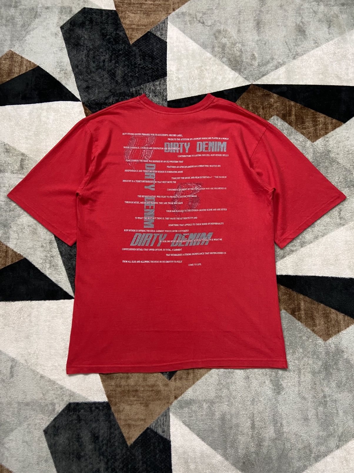 Ruff Ryders Vintage 2000s Ruff Ryders Ryde or Die Tee Red HipHop Crew OG Size US XL / EU 56 / 4 - 2 Thumbnail