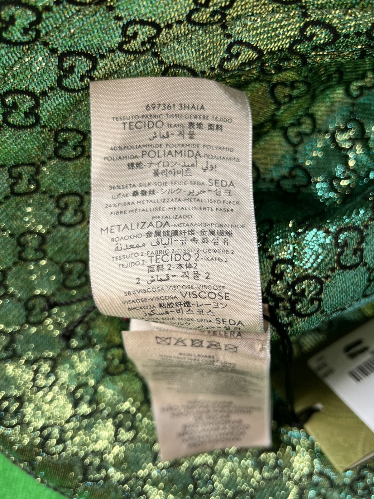 Gucci Gucci Pile Jacquard Bucket Hat Reseda/Dark Green monogram Size ONE SIZE - 20 Thumbnail