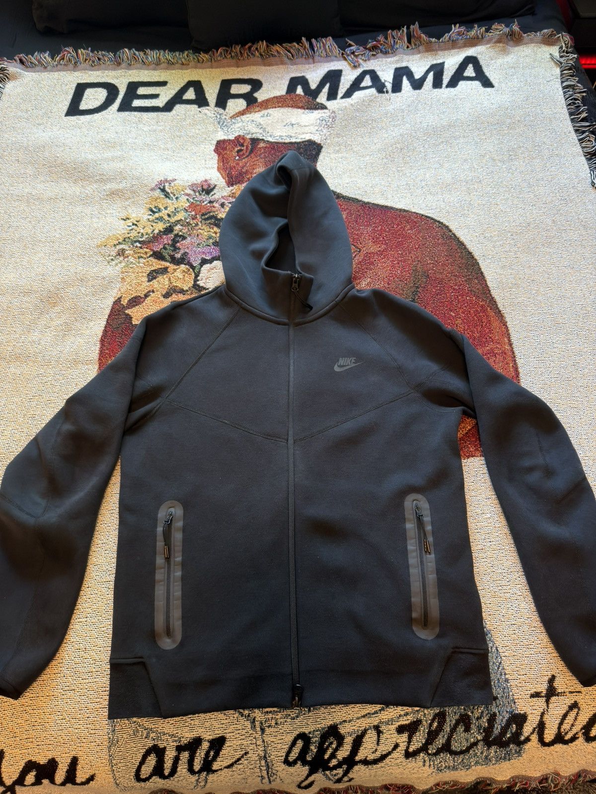 Nike Black Nike Tech Zip Up Size US M / EU 48-50 / 2 - 2 Thumbnail
