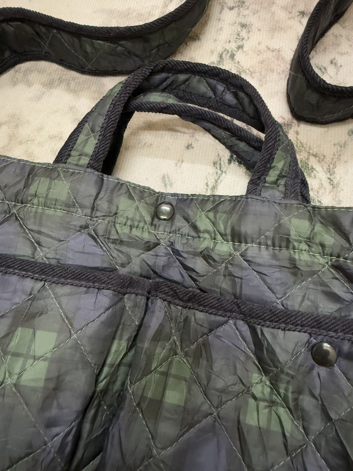 Japanese Brand × Lavenham Lavenham Quilted Nylon 2Way Tote/Crossbody Bag Size ONE SIZE - 5 Thumbnail