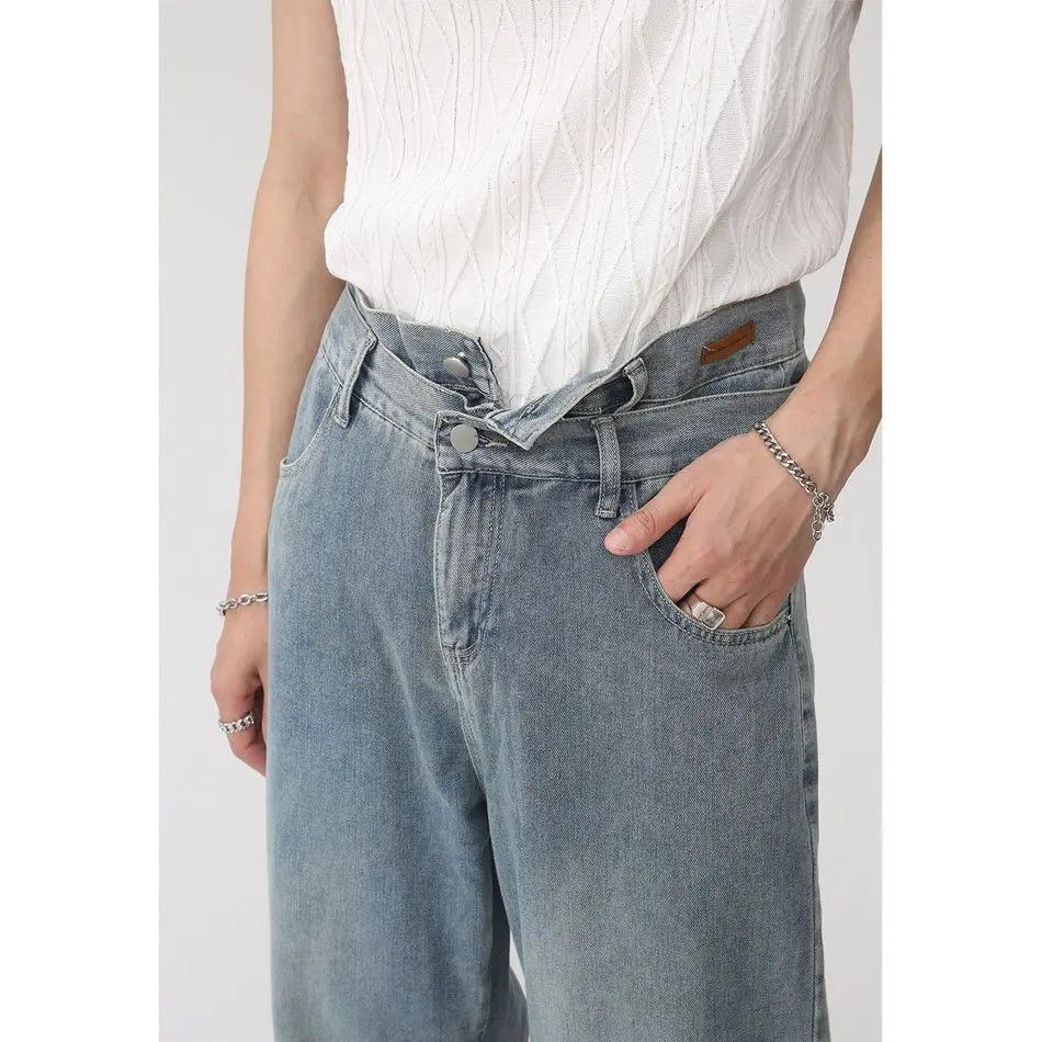 Japanese Brand Retro loose straight leg wide leg jeans Size US 32 / EU 48 - 2 Thumbnail