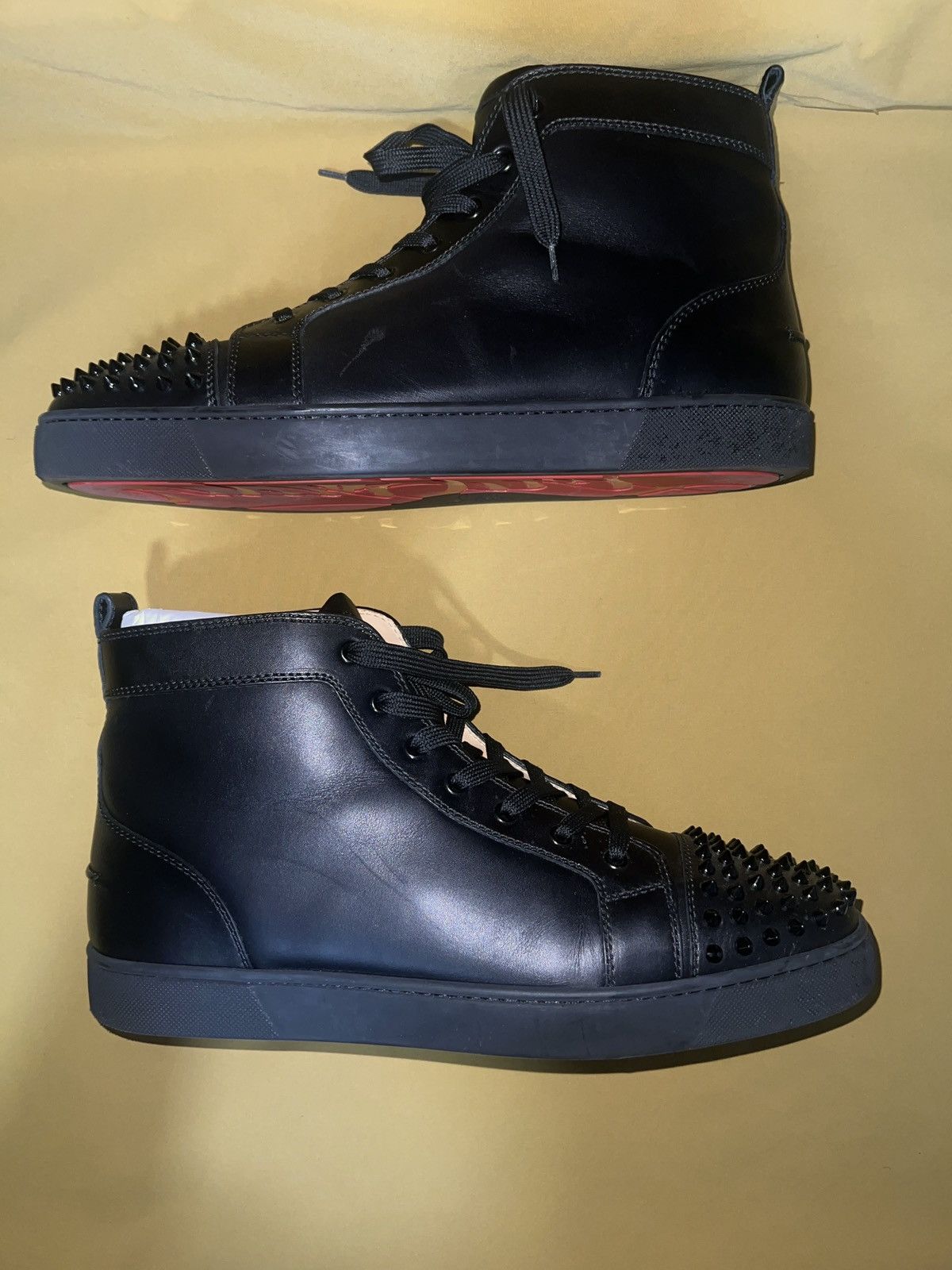Christian Louboutin Lou Spikes flat calf Size US 13 / EU 46 - 2 Thumbnail