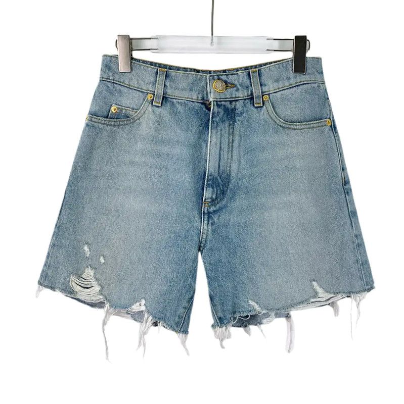 Balmain Balmain Blue Cotton Women's Shorts 0089 Size 23" - 1 Thumbnail