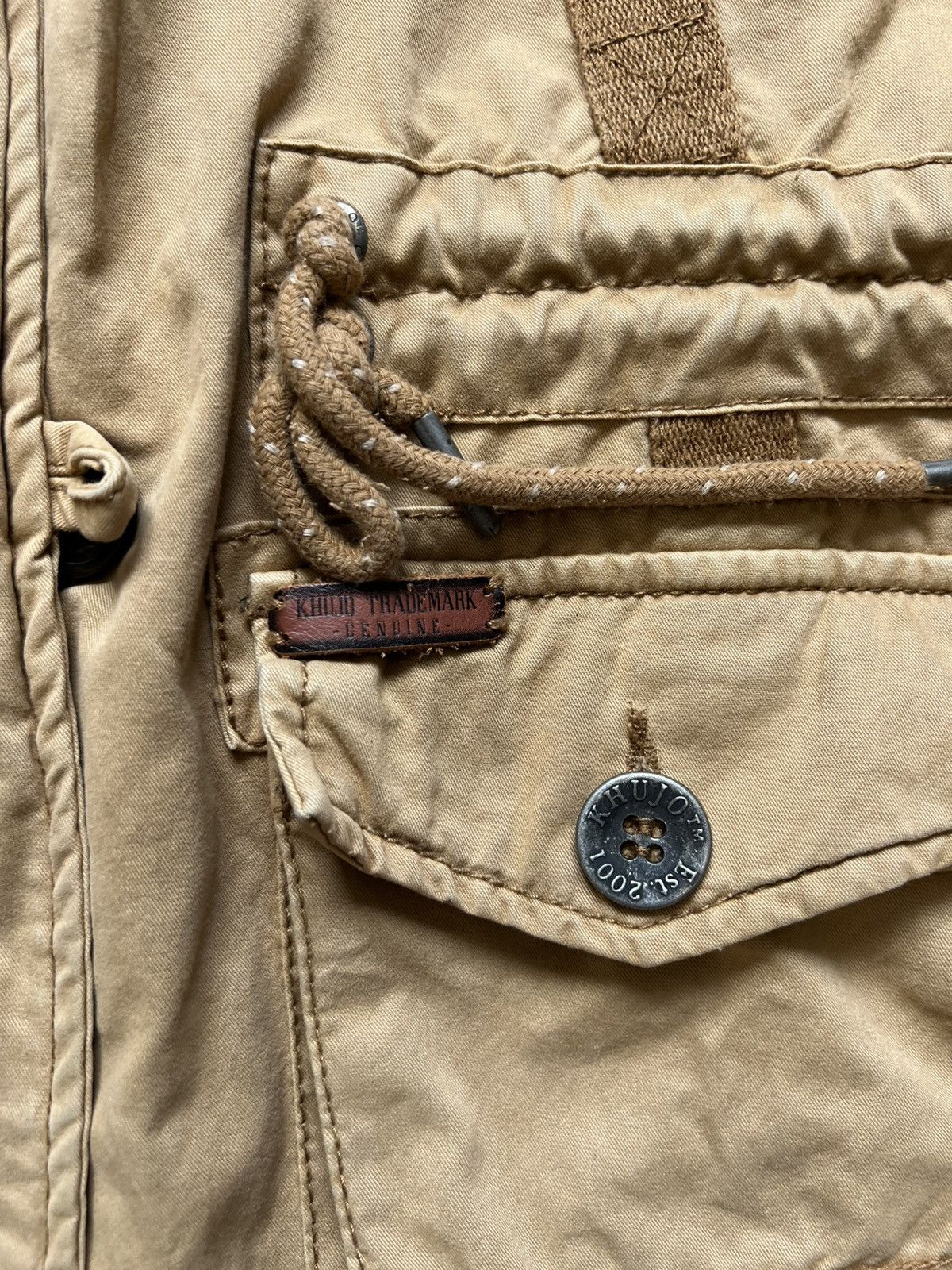 khujo Khujo Beige Brown Military Multipocket Jacket Size US M / EU 48-50 / 2 - 5 Thumbnail