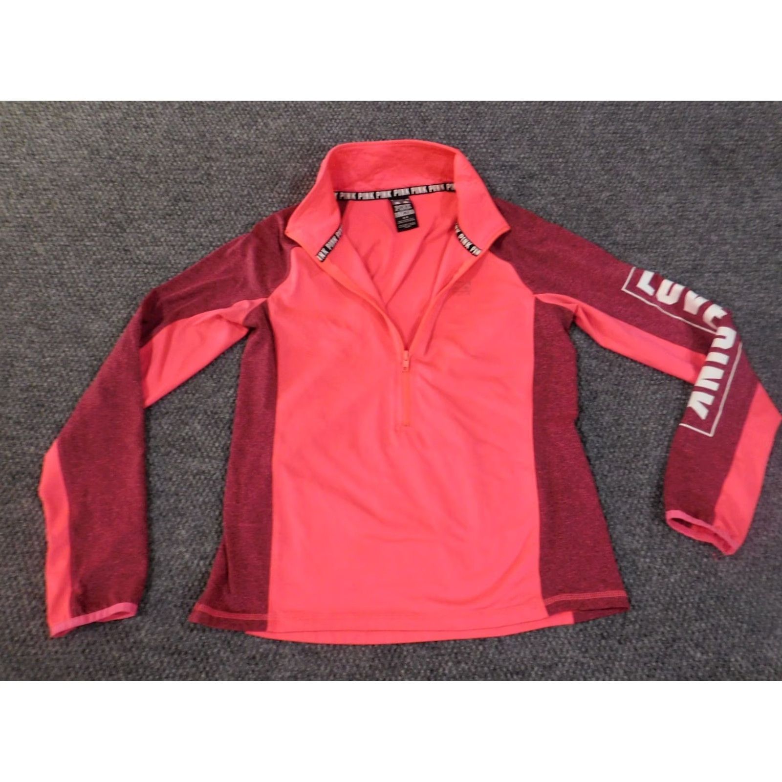 Victoria's Secret Victoria's Secret PINK Sweatshirt Pullover Women Medium Blue Logo Stretch Mock Neck 1/4 Zip Classic 90s Event Size M / US 6-8 / IT 42-44 - 3 Thumbnail