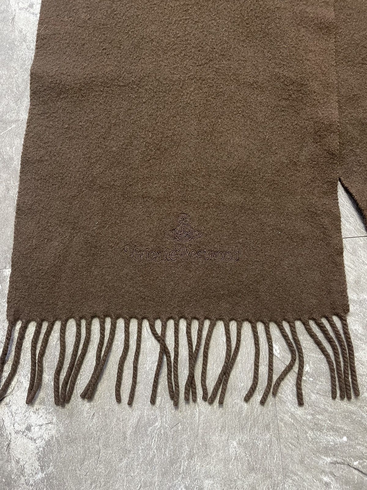 Vivienne Westwood Vivienne Westwood 100% Lambwool Brown Scarf Luxury Y2K Size ONE SIZE - 2 Thumbnail
